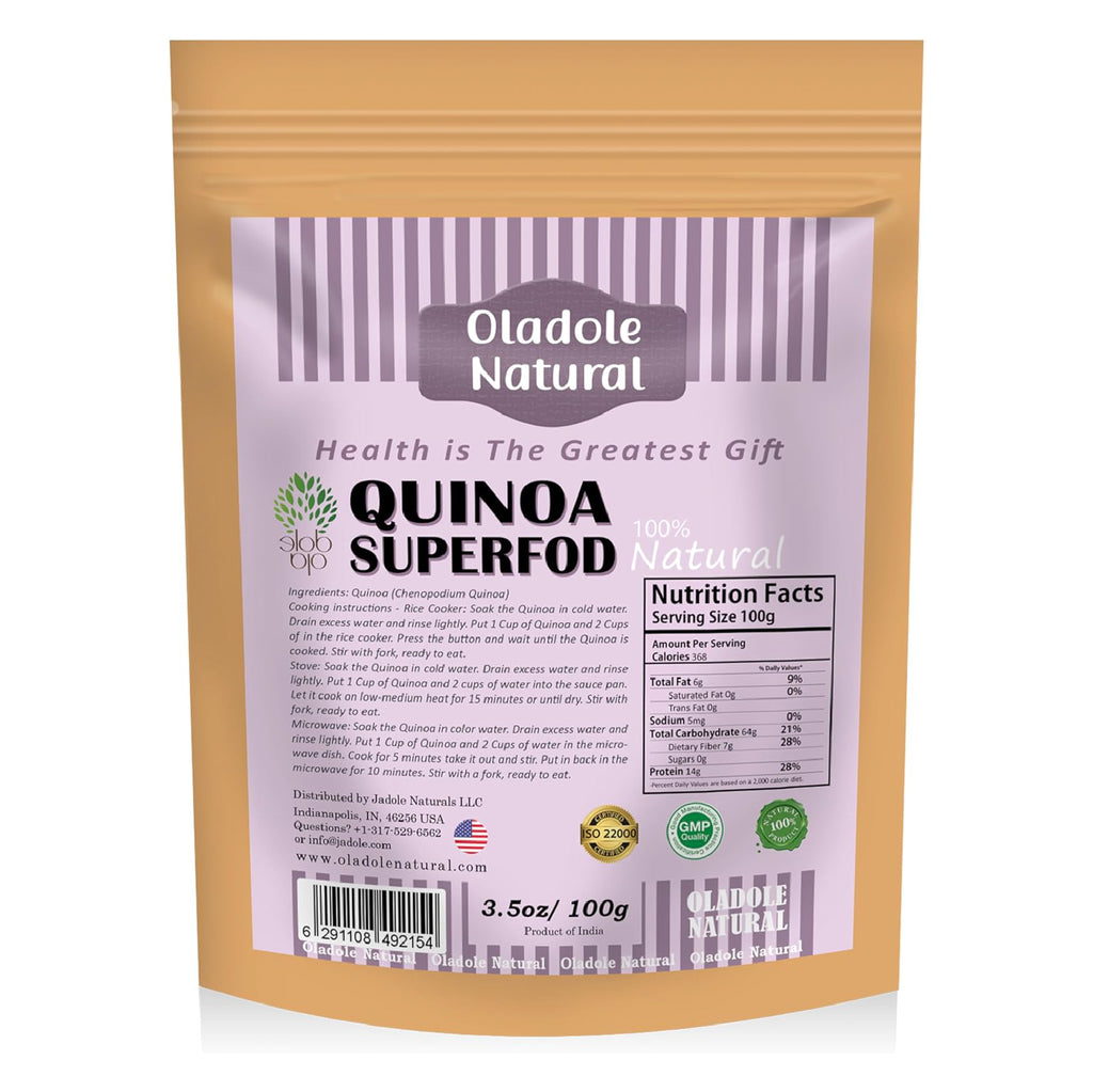 Quinoa White Whole Grain Raw Protein, Fiber & Iron 100g