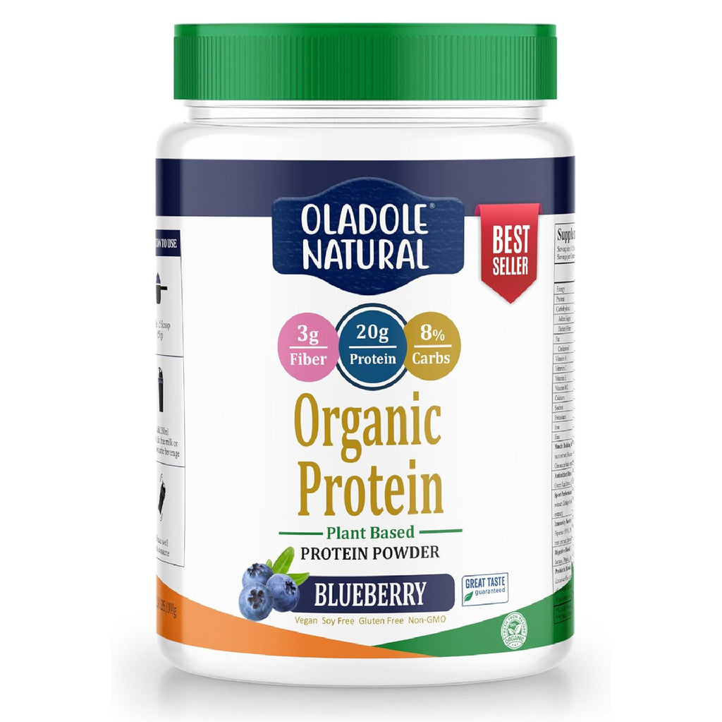 Plant Based Organic Protein Powder 1Kg Blueberry Halal