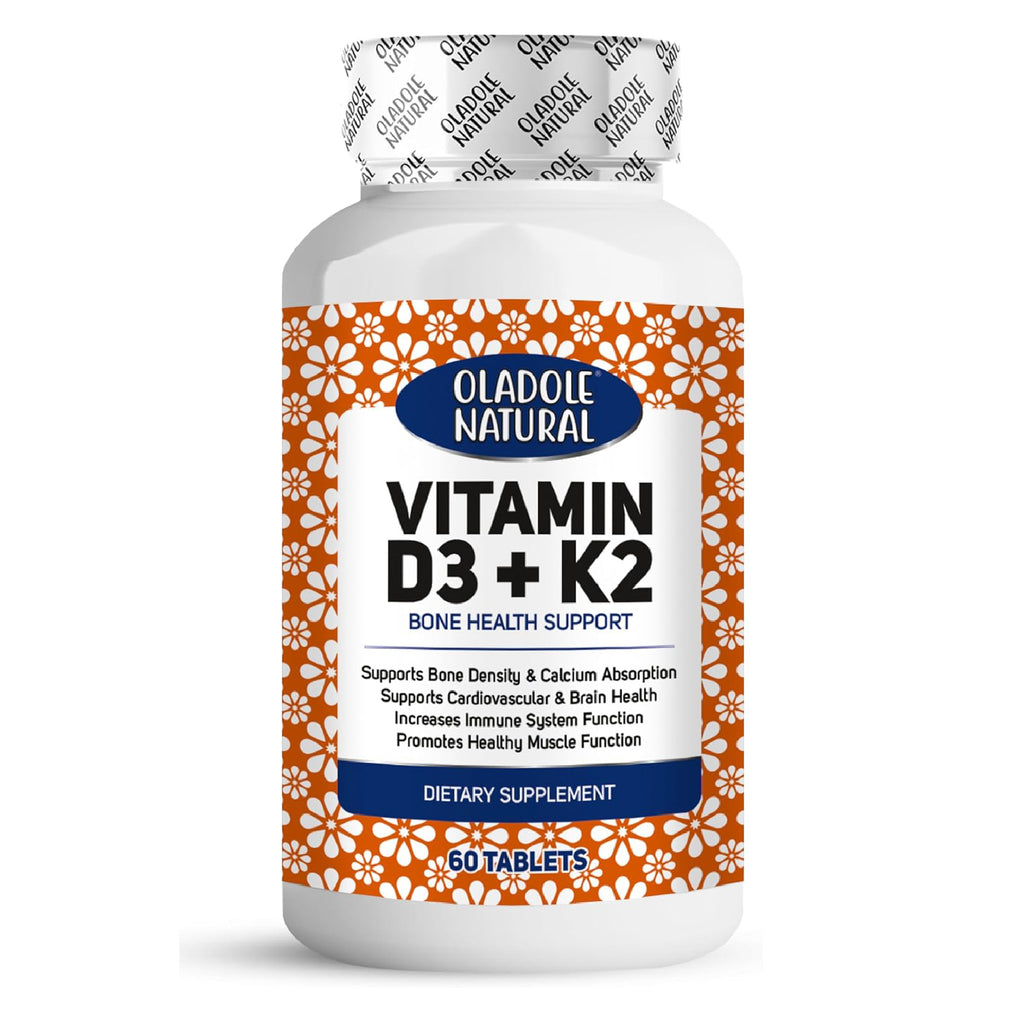 Vitamin D3 5000 IU + K2 Bone Health Support 60 Tablets