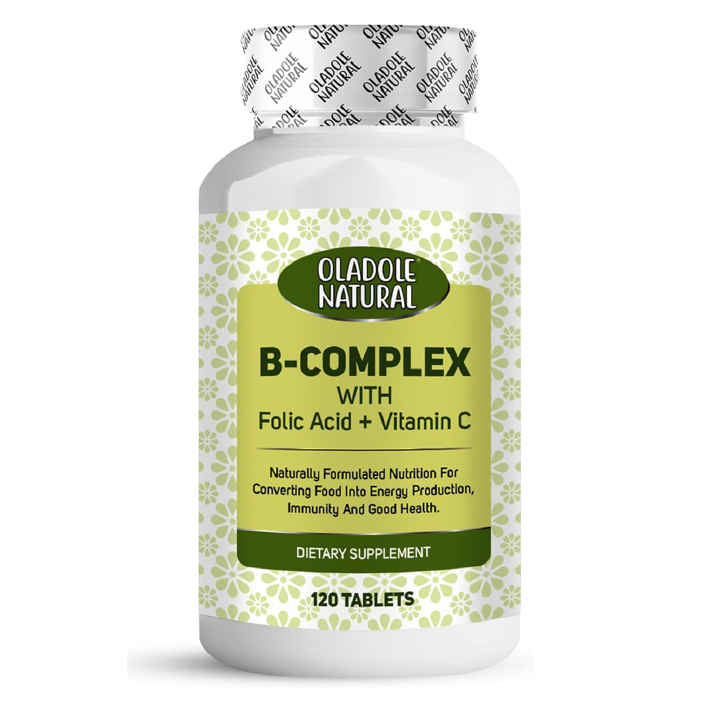 B-Complex with Folic Acid + Vitamin C, 120 Tablets