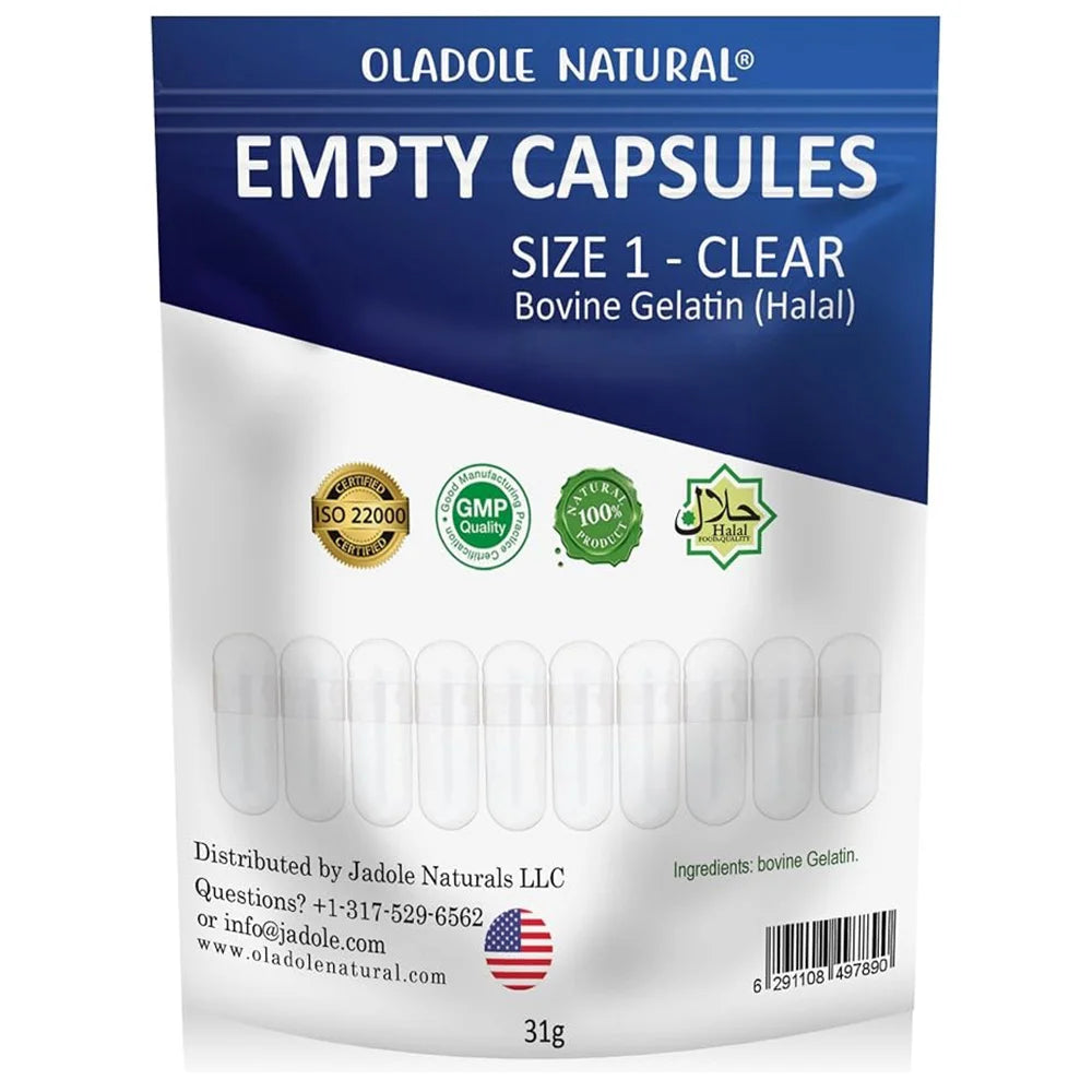Empty Capsules Size 1 Clear 31 g
