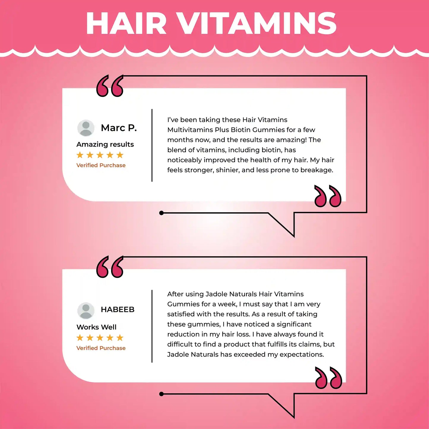 Hair Vitamins 60 Gummies with Vitamin C, Biotin & Folic Acid