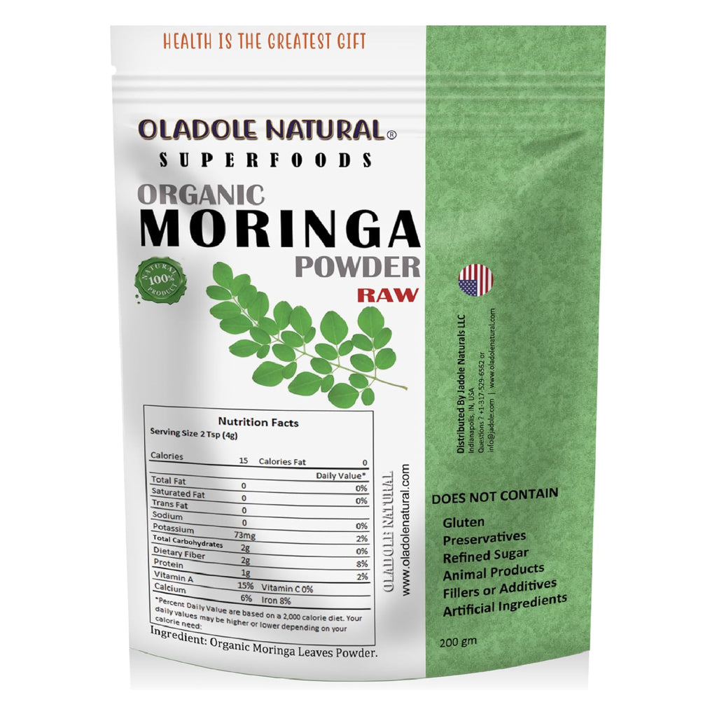 Raw Organic Moringa Leaf Powder 200g