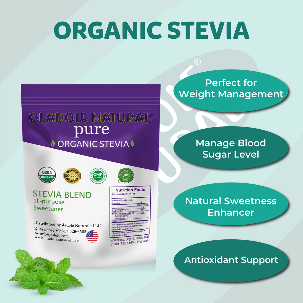 Organic Stevia Sweetener Blend 200g Oladole Store