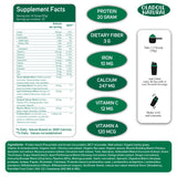 supplement facts of Plant Based Protein Powder Strawberry1 Kg Halal
