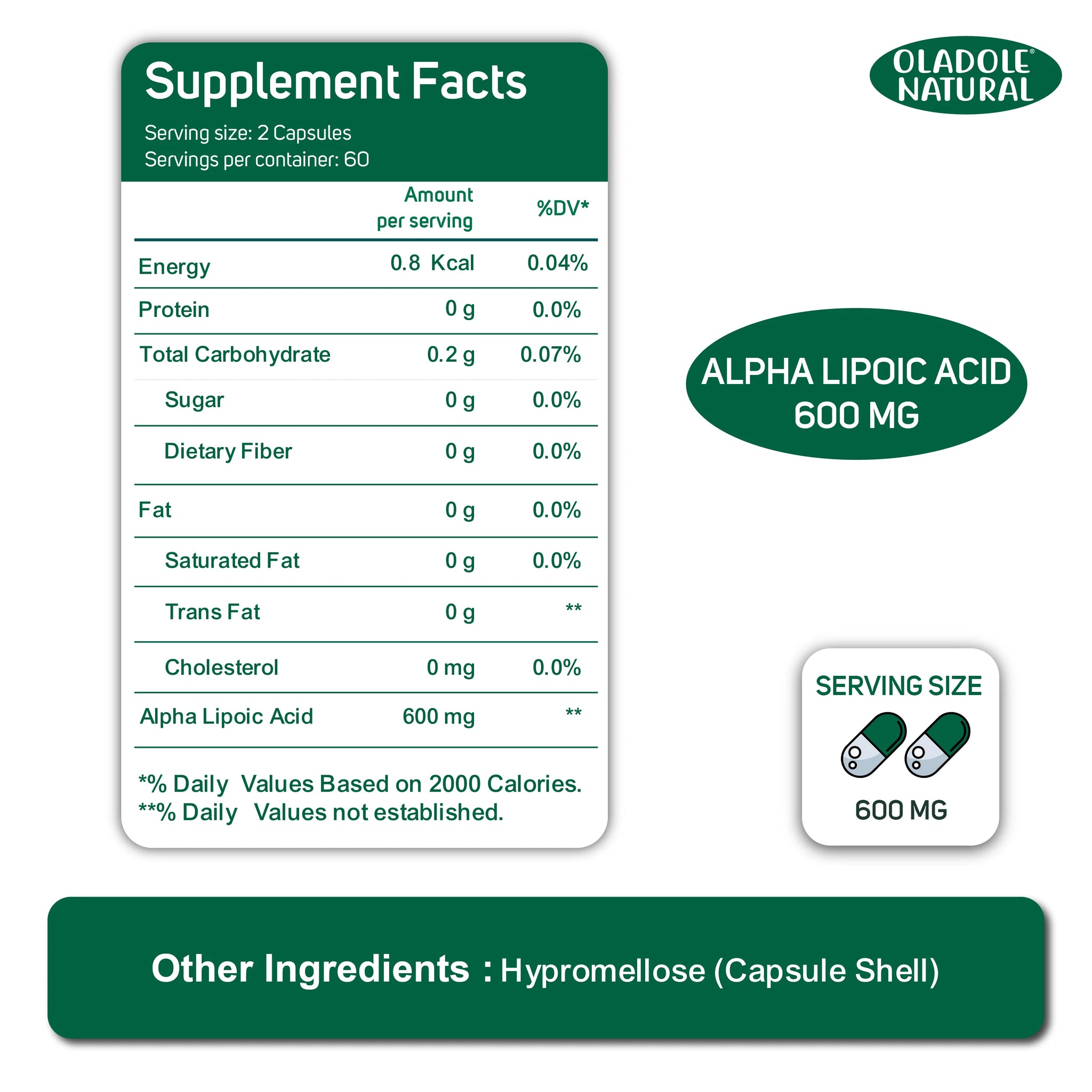 Alpha Lipoic acid 600 mg 