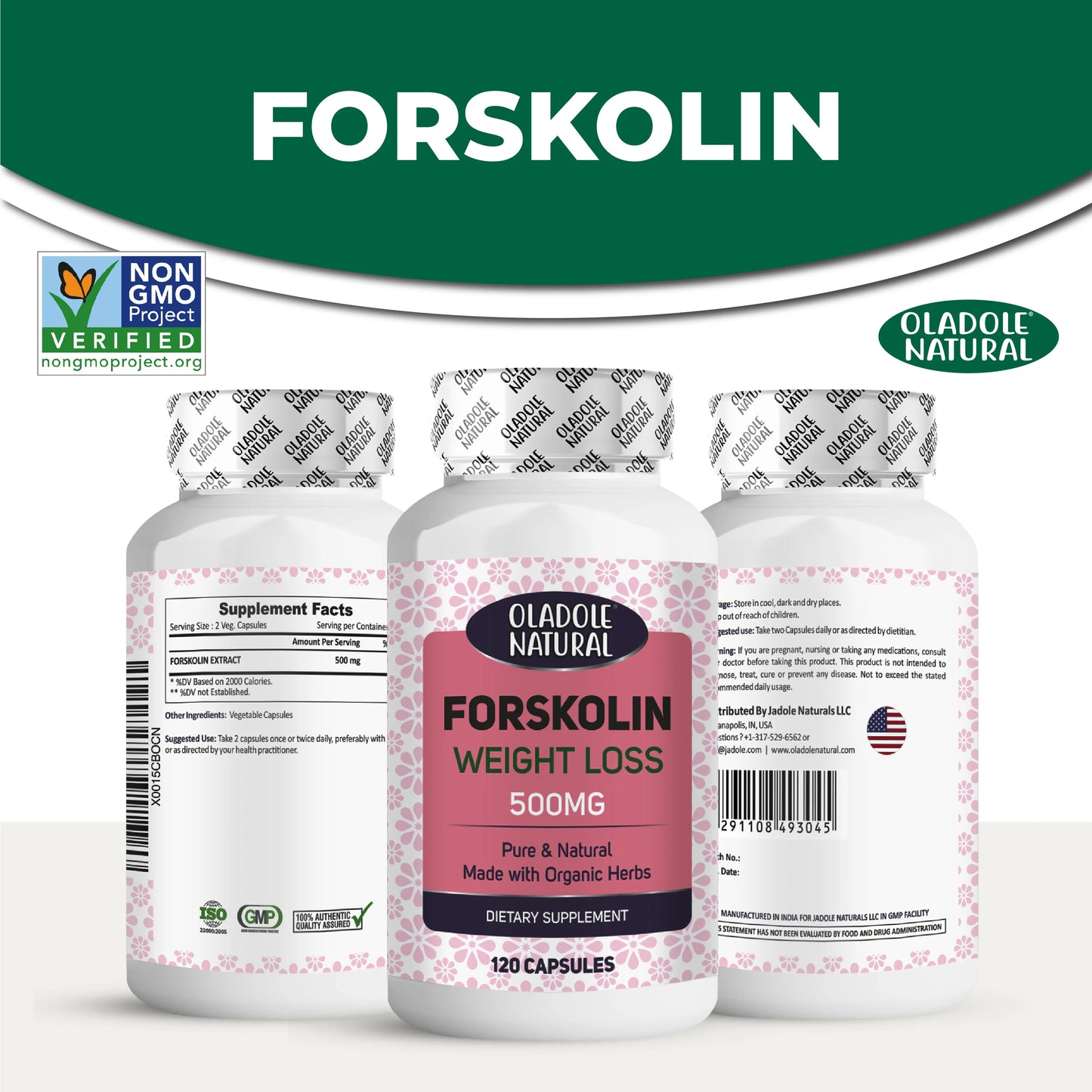 Forskolin Extract for Weight Loss 500 mg 