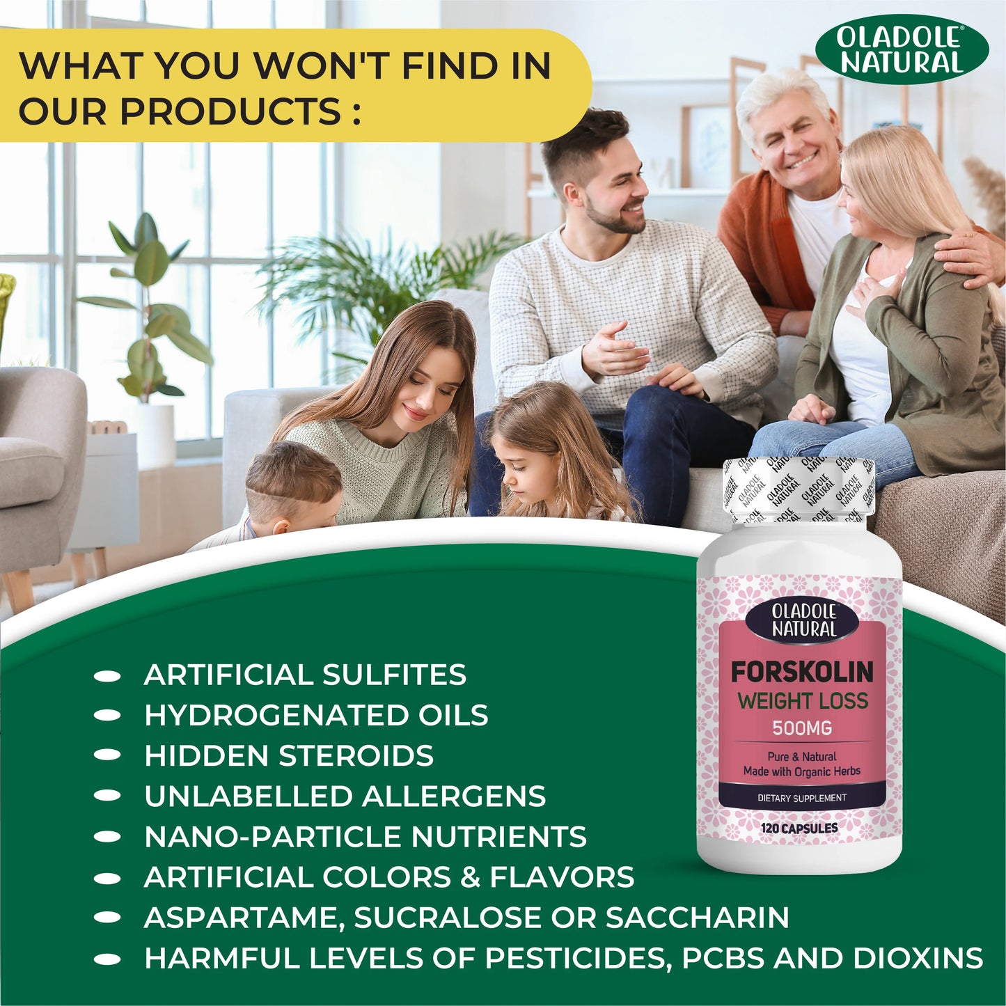 Forskolin Extract for Weight Loss 500 mg 