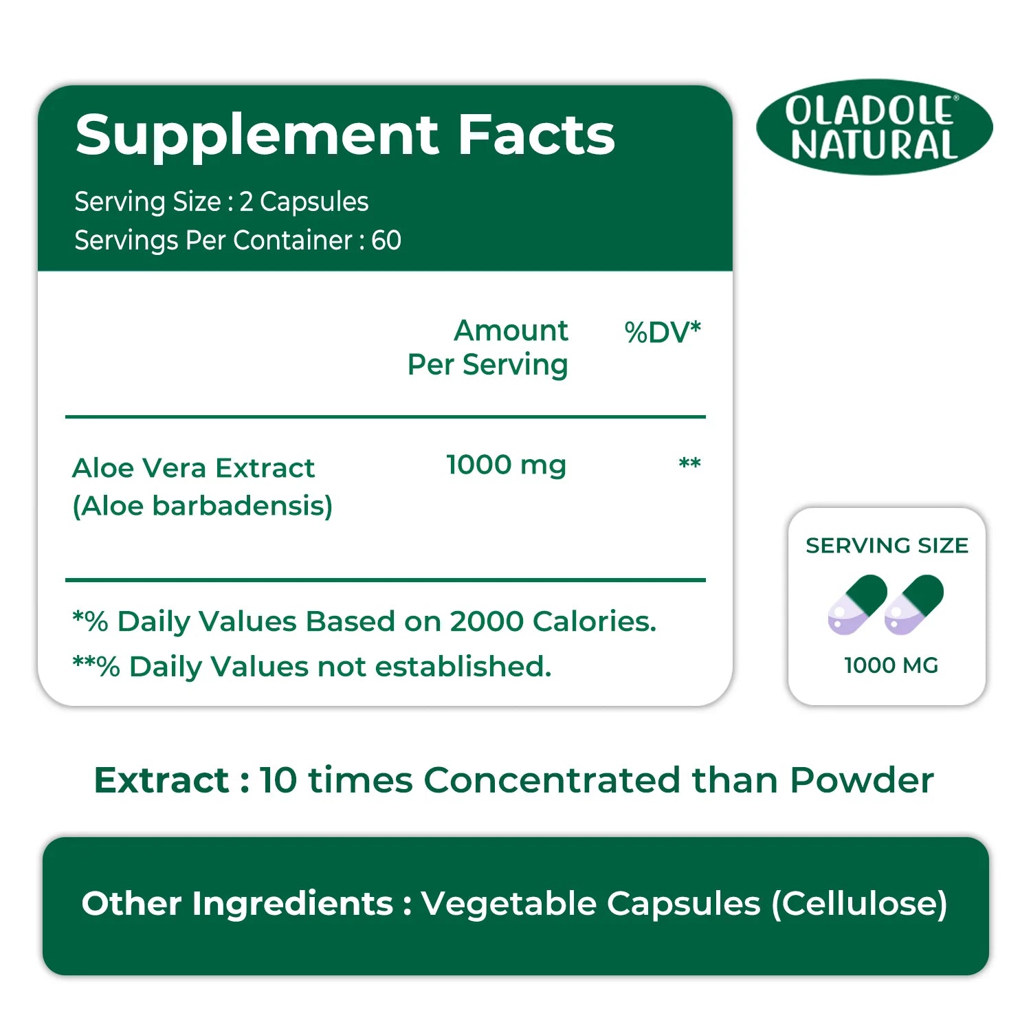 Aloe Vera 1000 mg