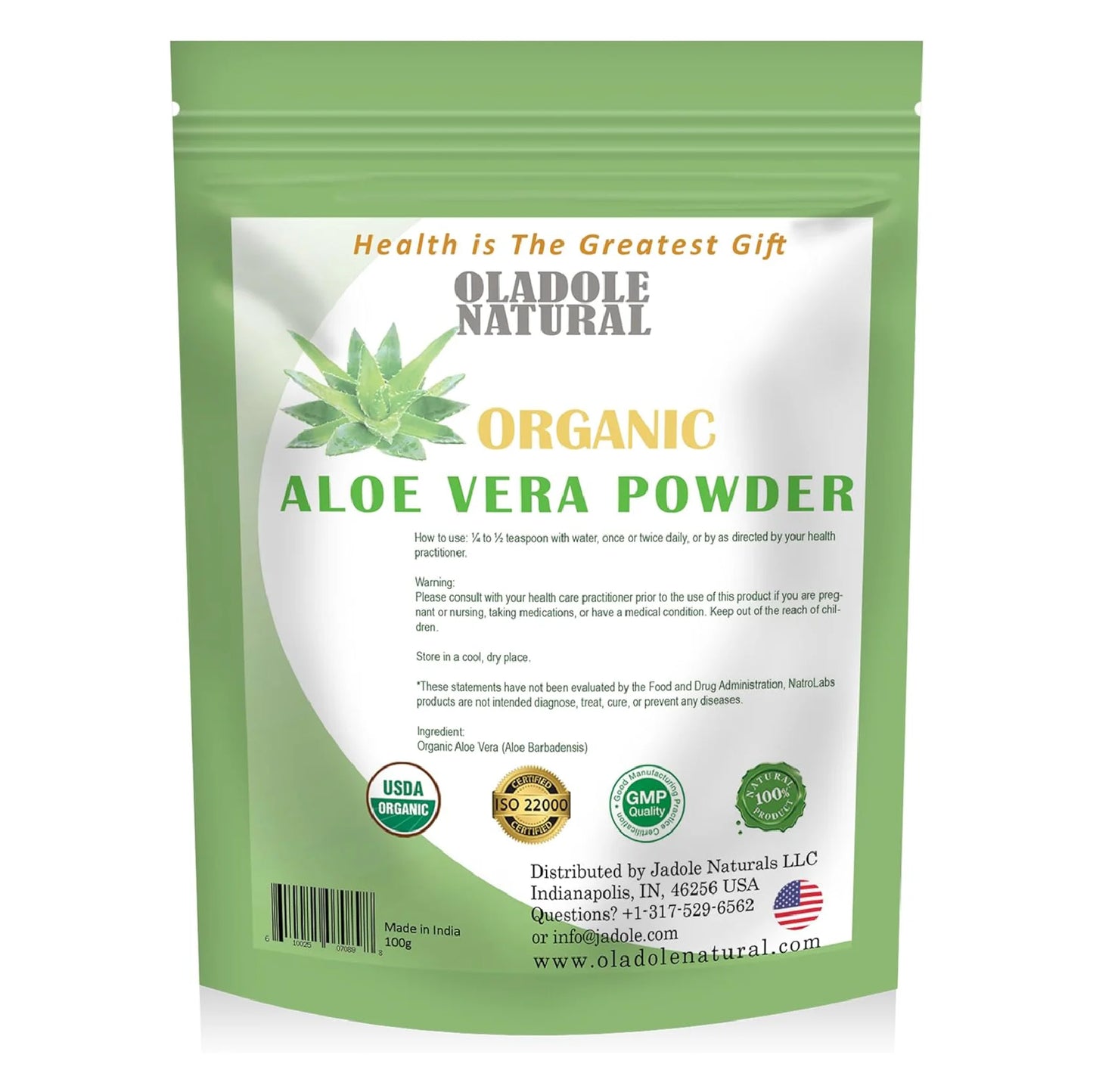 Natural Aloe Vera Leaf Powder 100 g