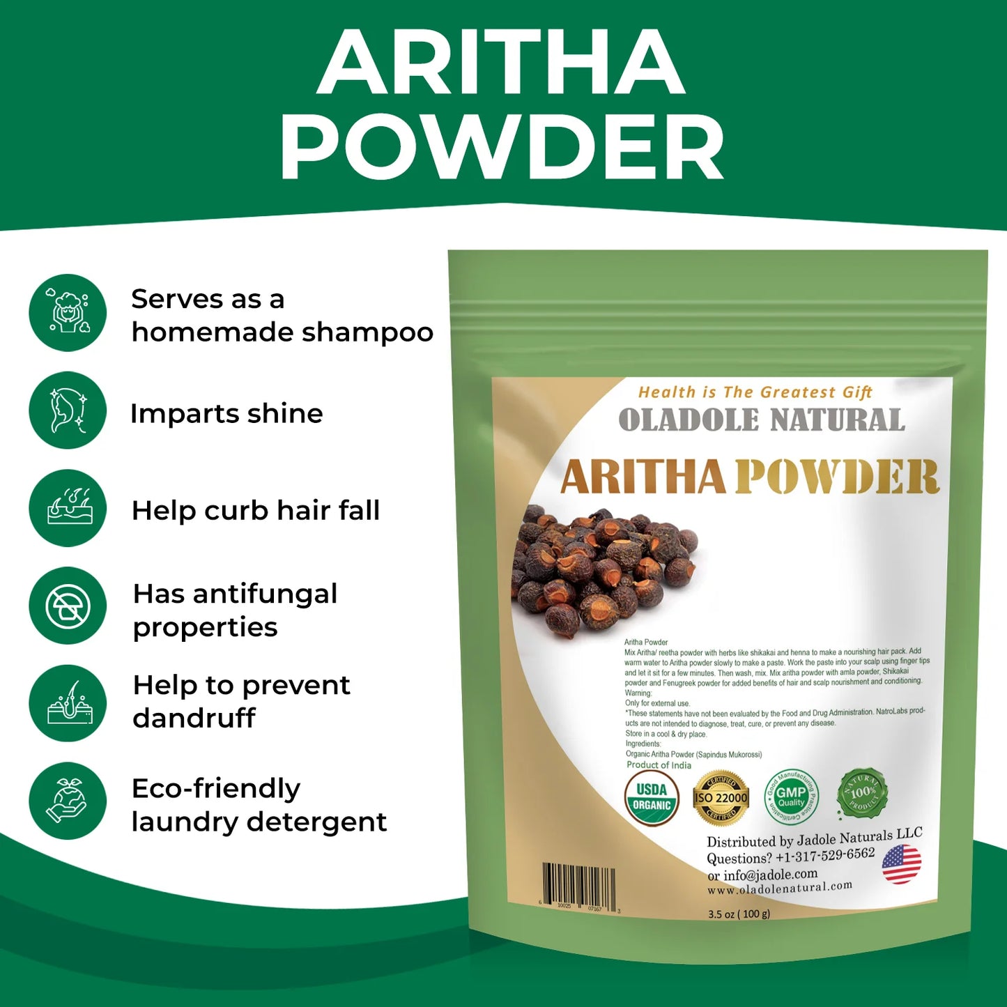 Aritha Powder 100% Organic 100 g