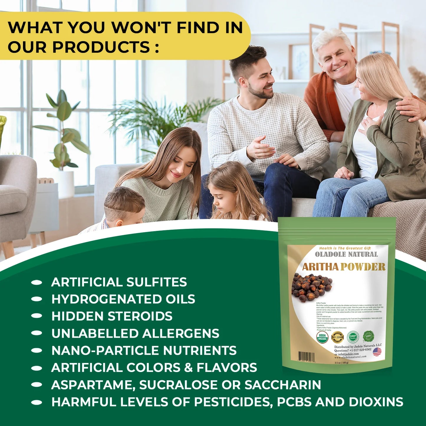 Aritha Powder 100% Organic 100 g