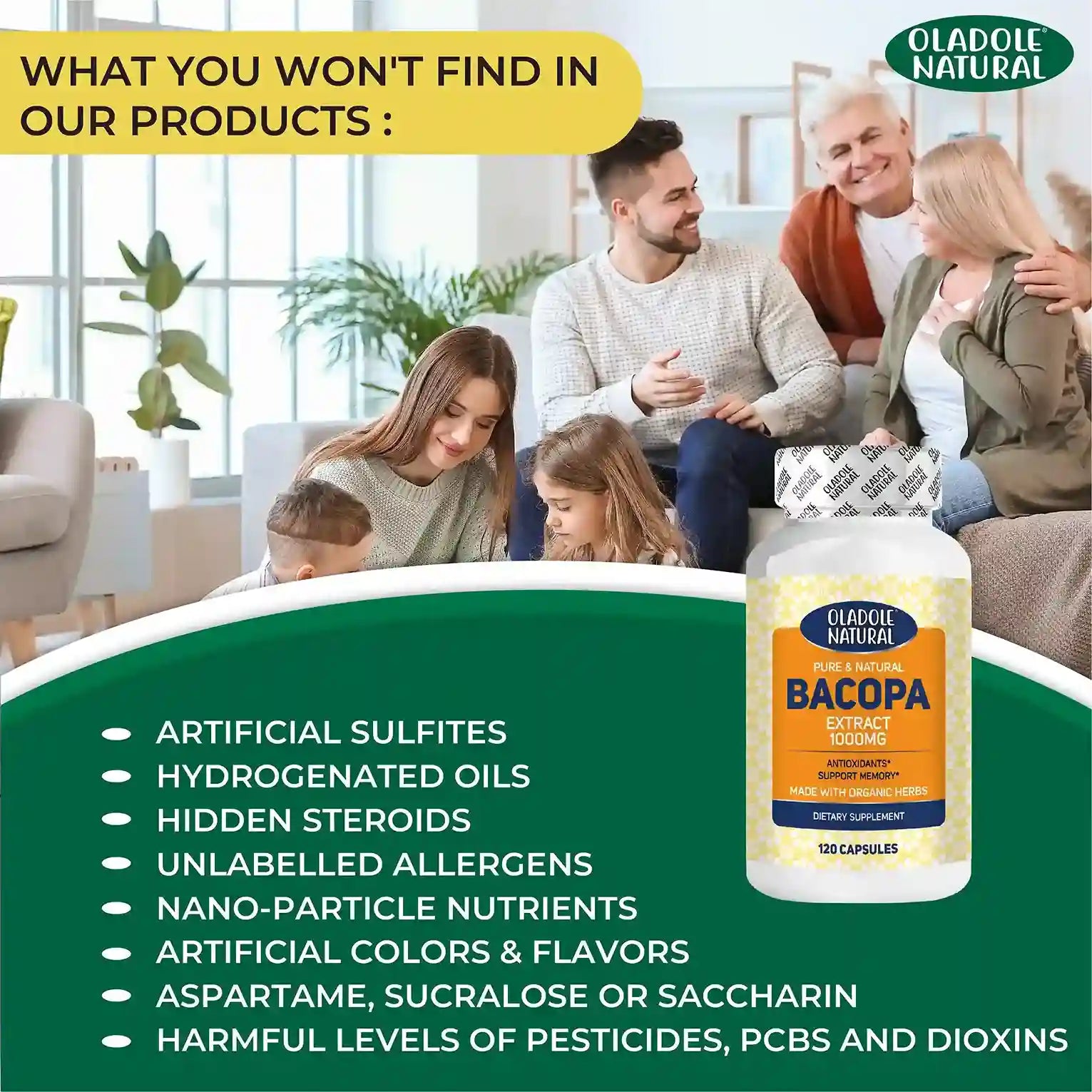 Bacopa Premium Nootropic Monnieri 1000 mg