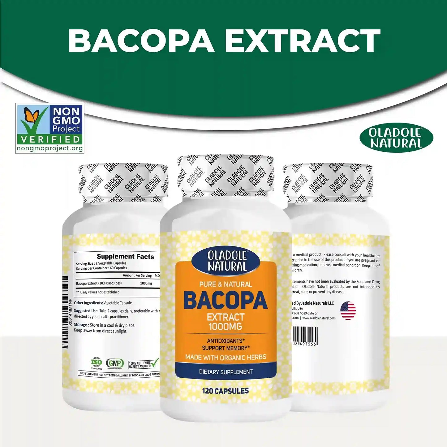 Bacopa Premium Nootropic Monnieri 1000 mg
