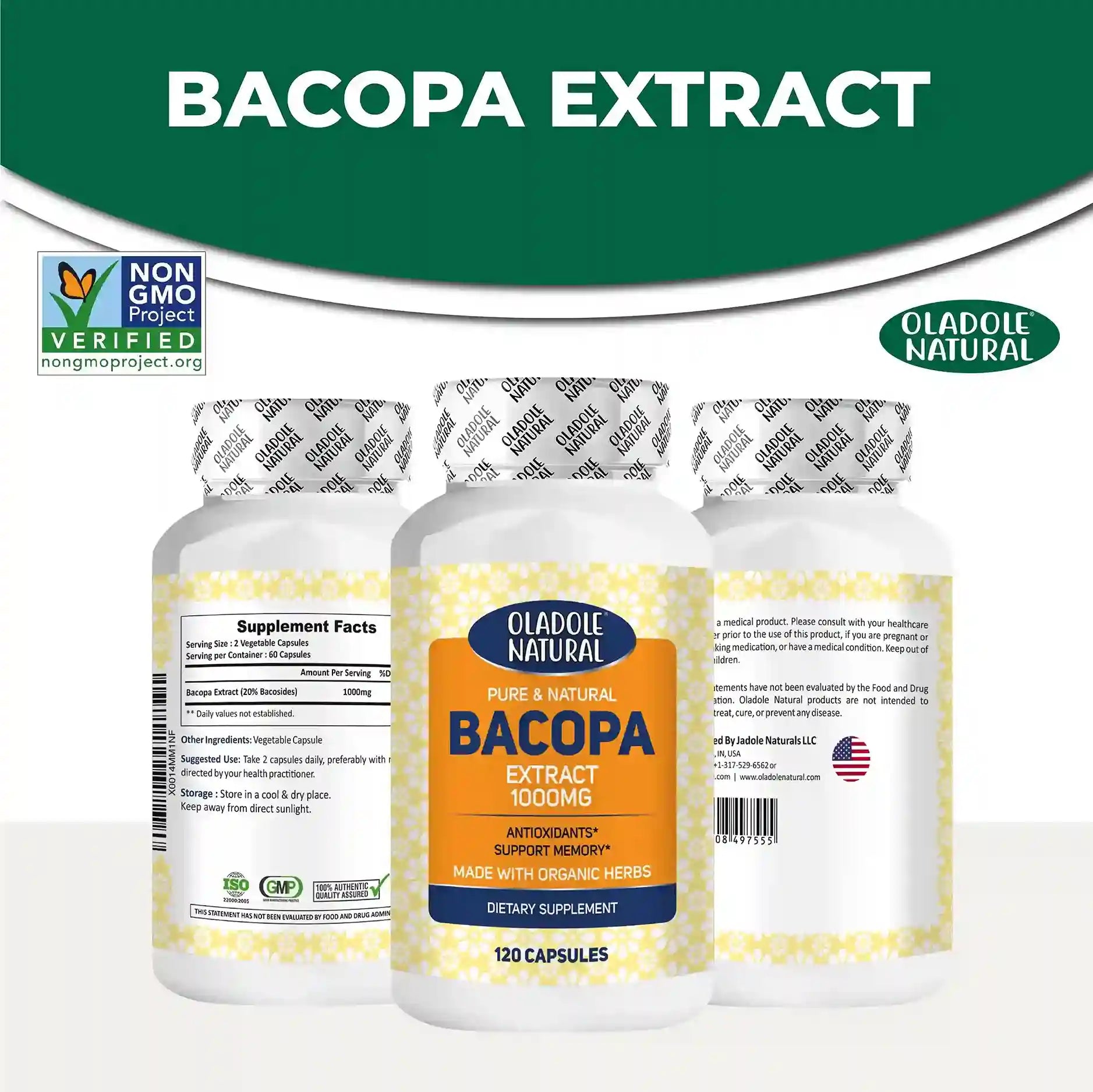 Bacopa Premium Nootropic Monnieri 1000 mg