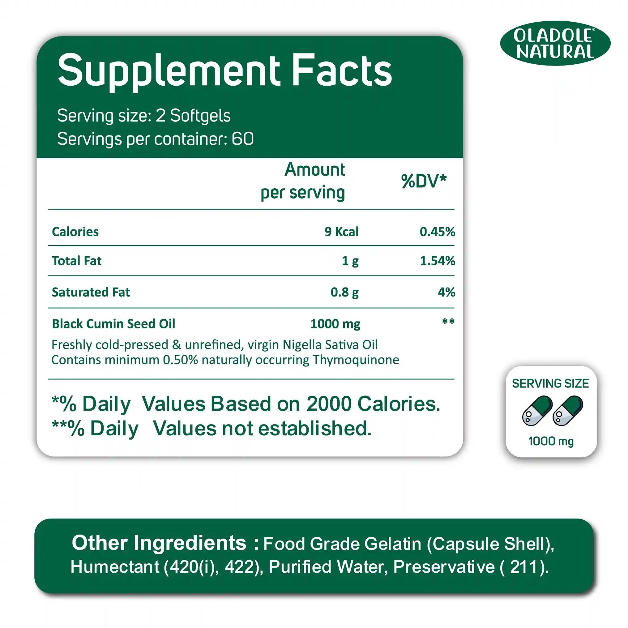 Black Seed Oil 1000 mg - 120 Softgel