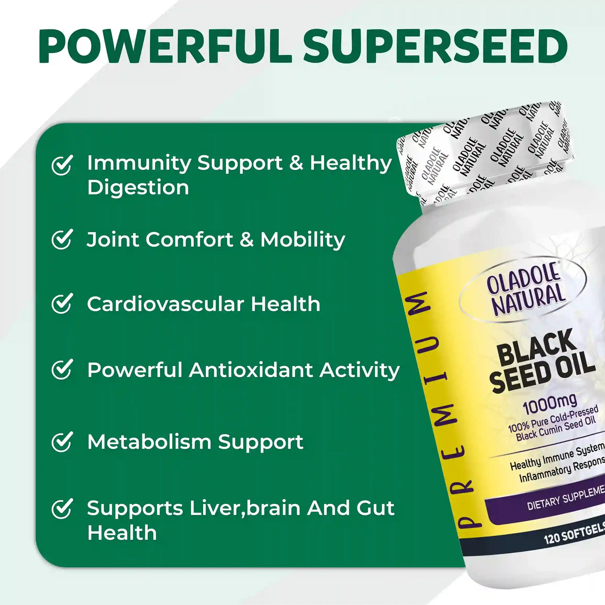 Black Seed Oil 1000 mg - 120 Softgel