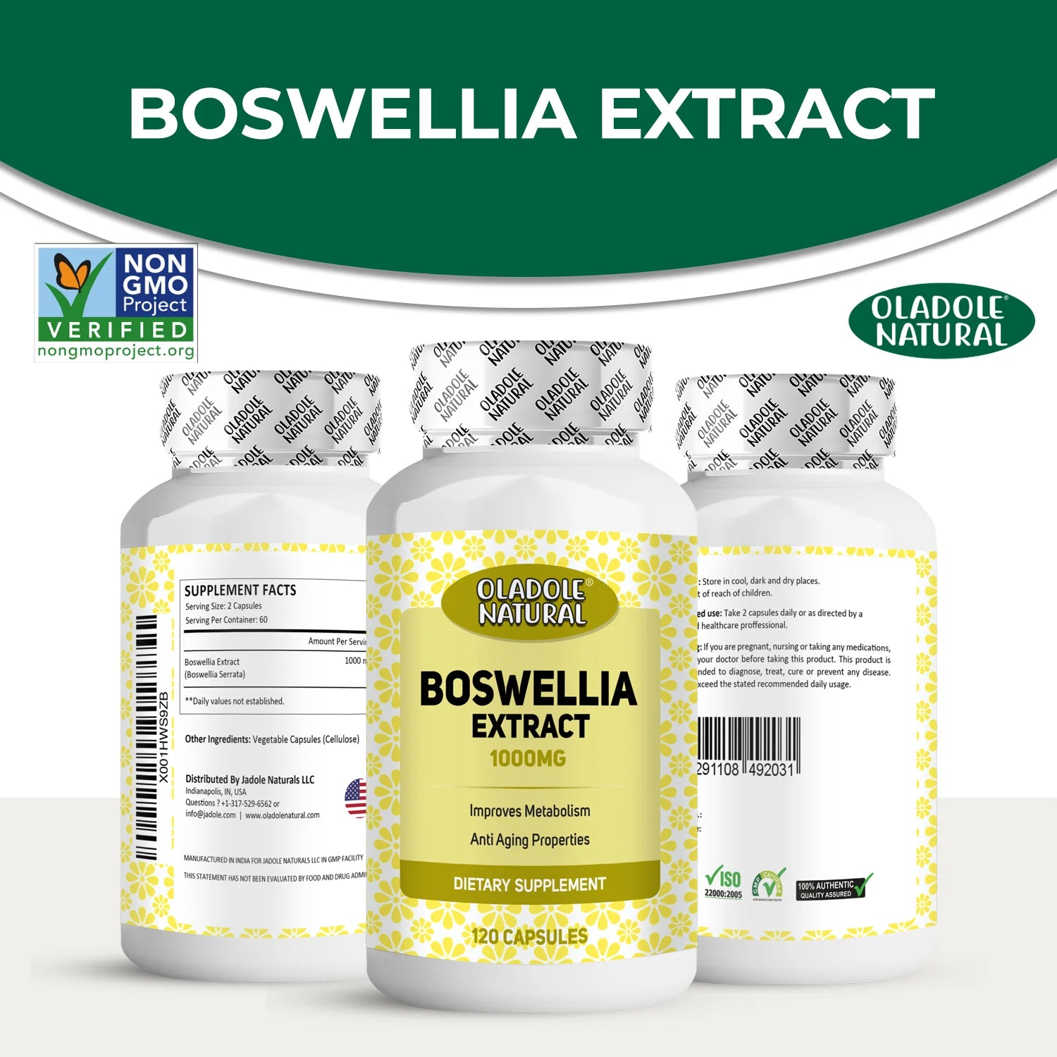 Boswellia Extract 1000 mg - 120 Capsules