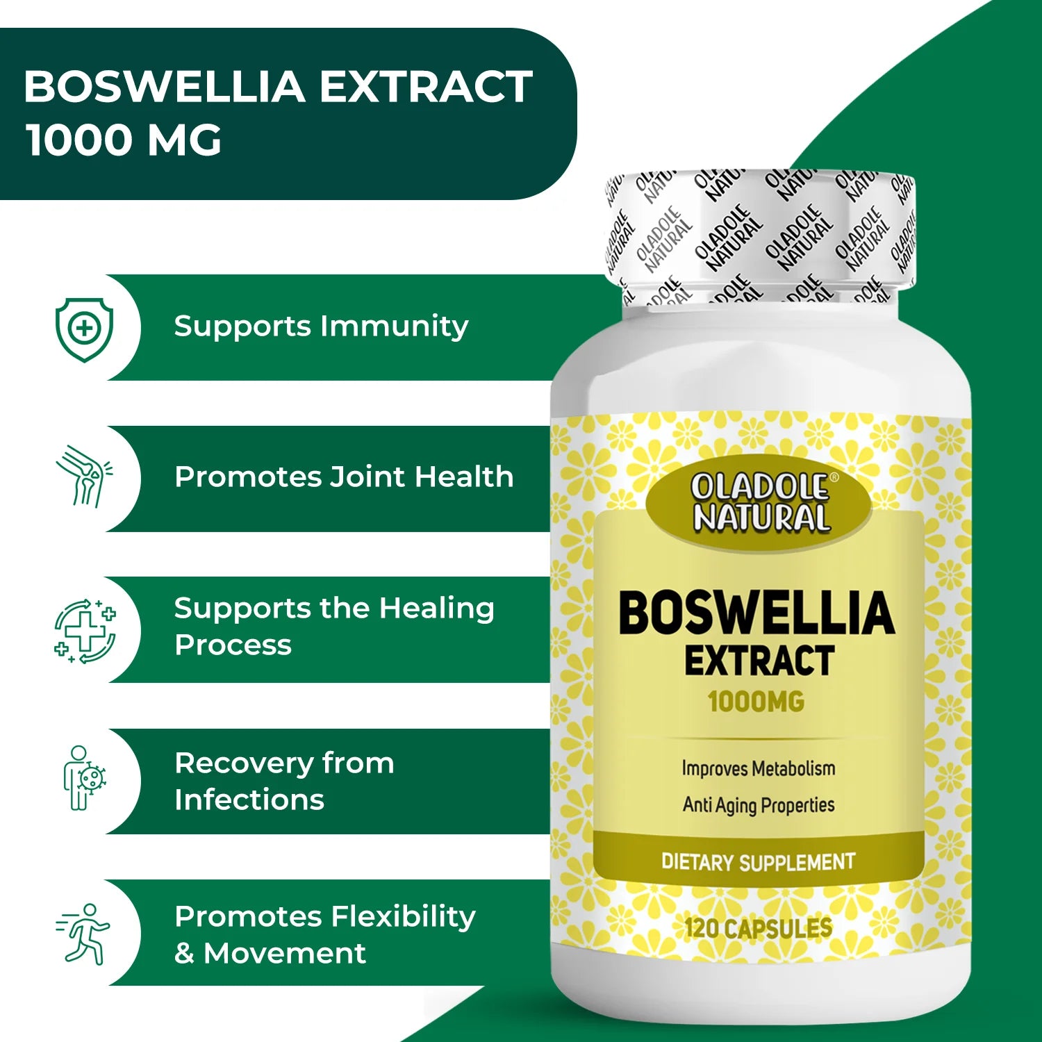 Boswellia Extract 1000 mg - 120 Capsules