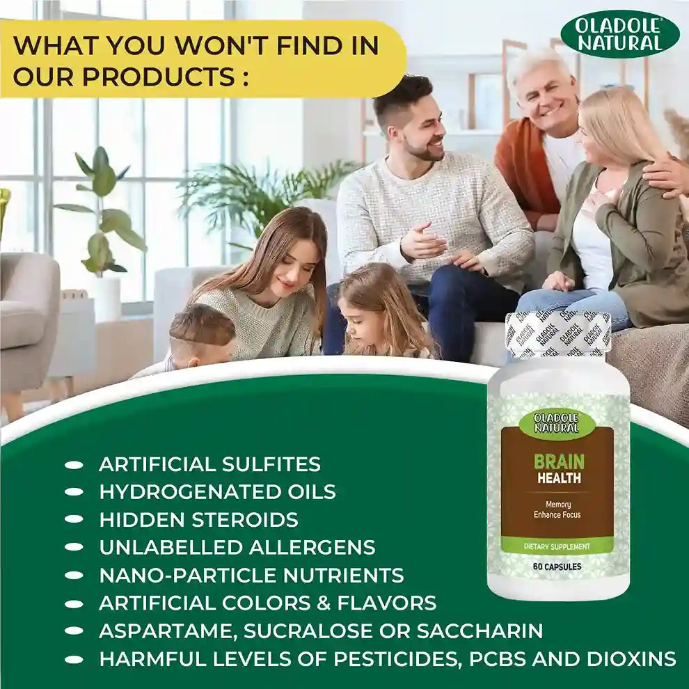 Brain Booster Supplement With Vitamin B12 - 60 Capsules