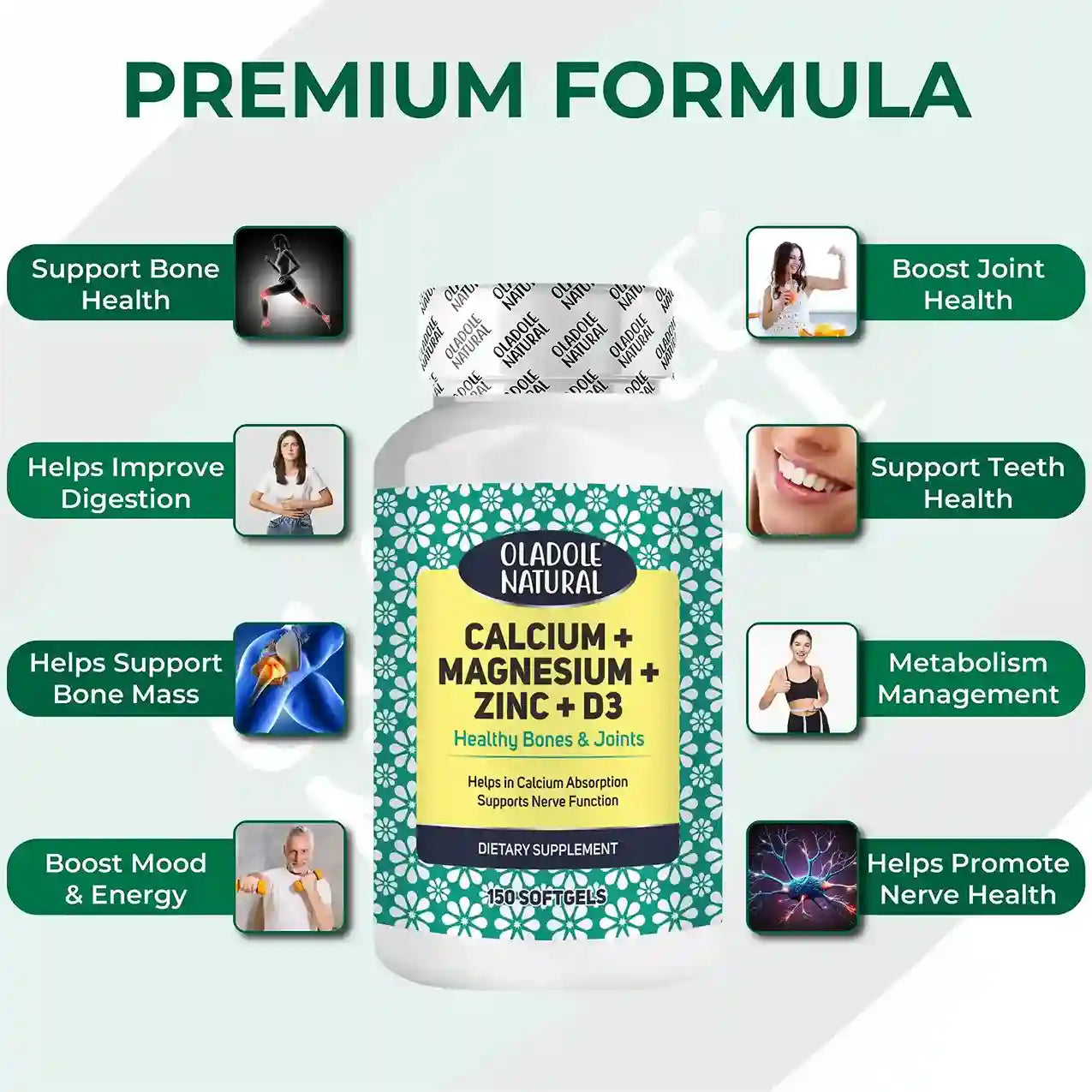 Calcium, Magnesium, Zinc & Vitamin D Supplement