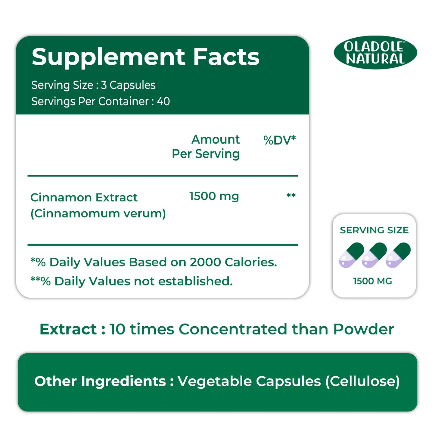 Cinnamon 1500 mg