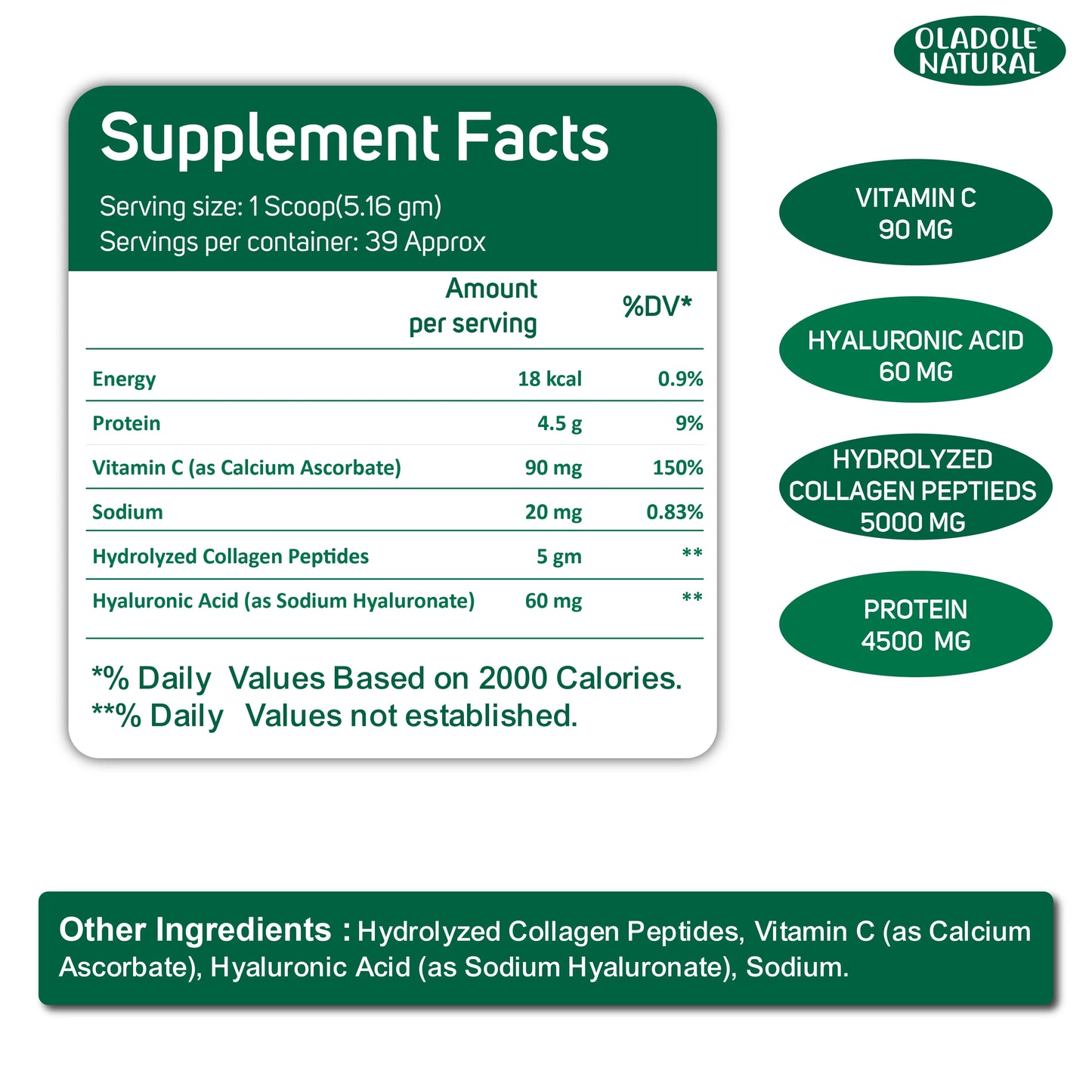Premium Hydrolyzed Marine Collagen powder -201 g
