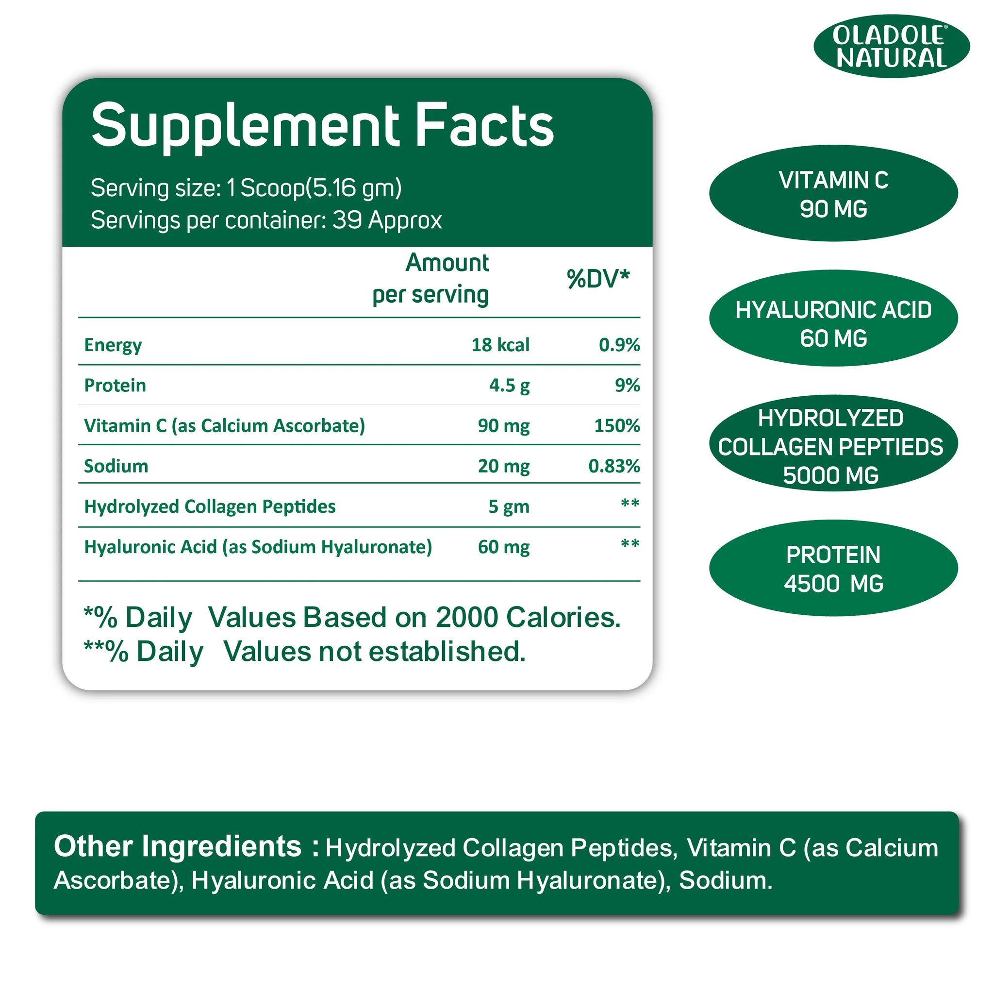 Premium Hydrolyzed Marine Collagen powder -201 g