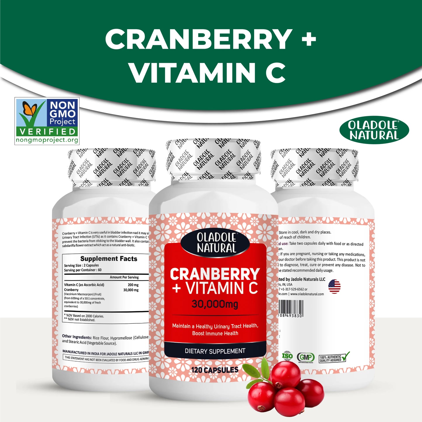 Cranberry + Vitamin C 30,000 mg