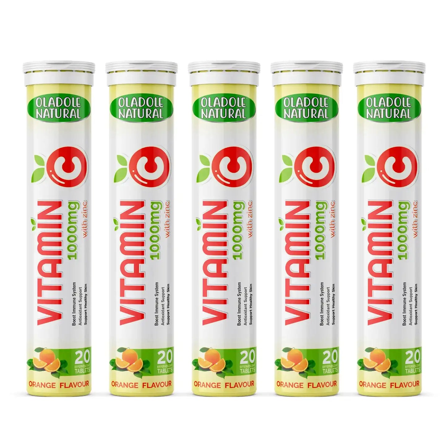 Vitamin C Effervescent + Zinc Orange Flavor 1000 mg