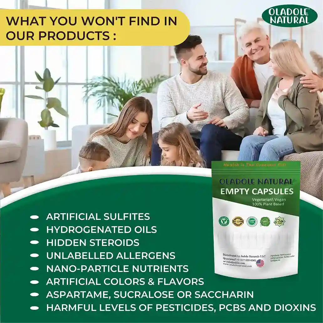 Empty Capsules Vegan, Halal Plant Based 250 Capsules