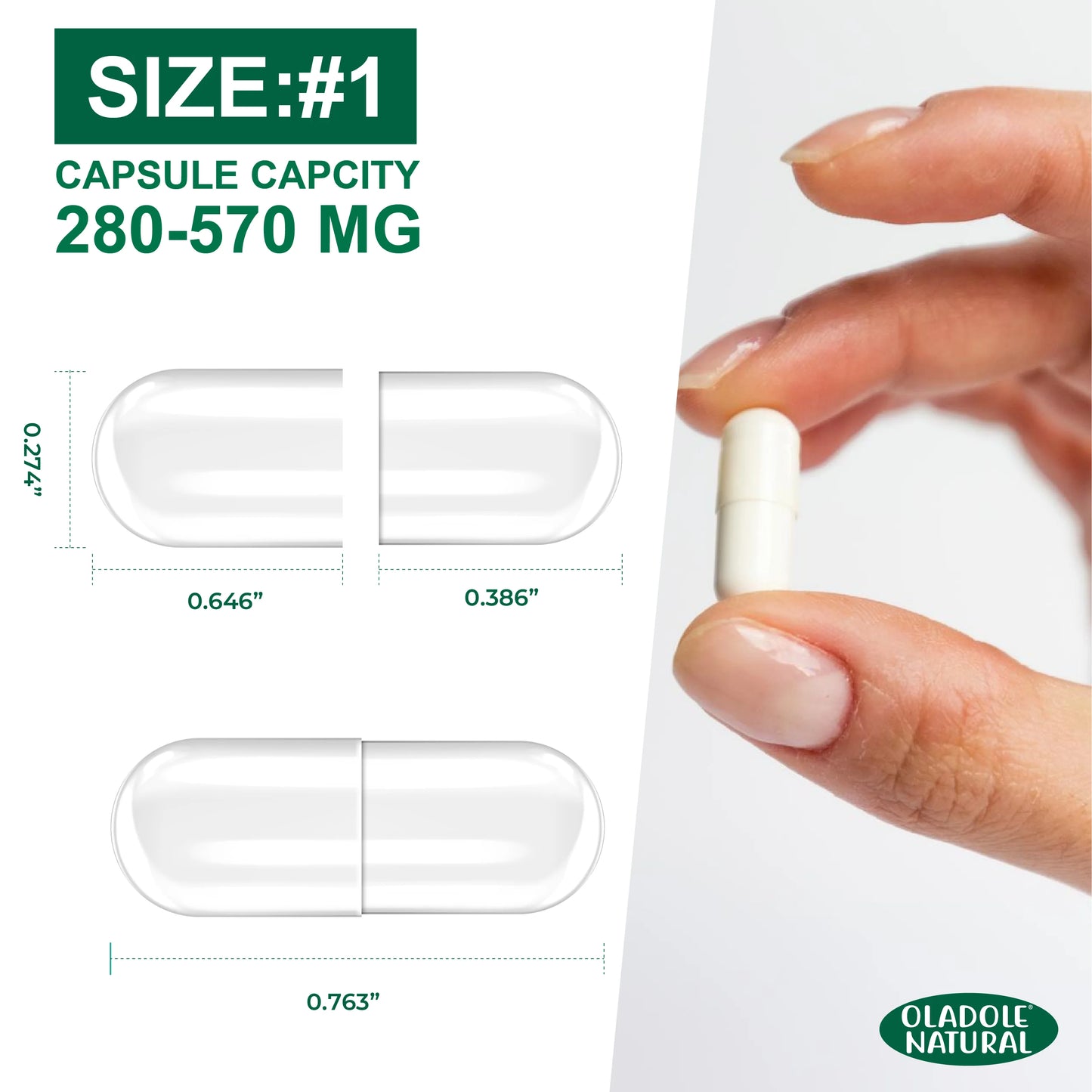 Empty Capsules Size 1 Clear 31 g 