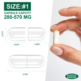 Empty Capsules Size 1 Clear 31 g 