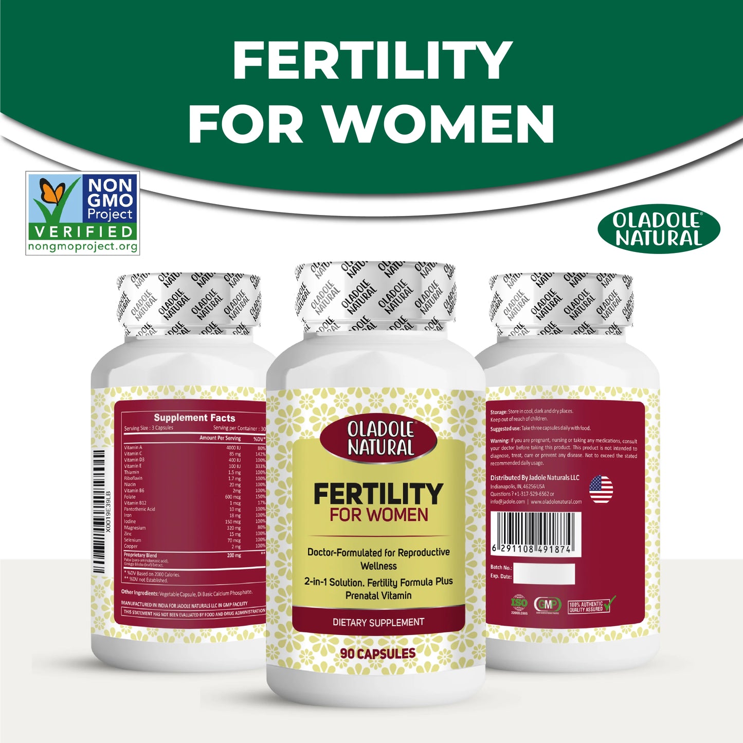 Fertility Prenatal Vitamins 90 Capsules