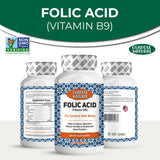 Folic Acid (Vitamin B9) 1000 mcg - 120 Tablets