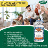 Folic Acid (Vitamin B9) 1000 mcg - 120 Tablets