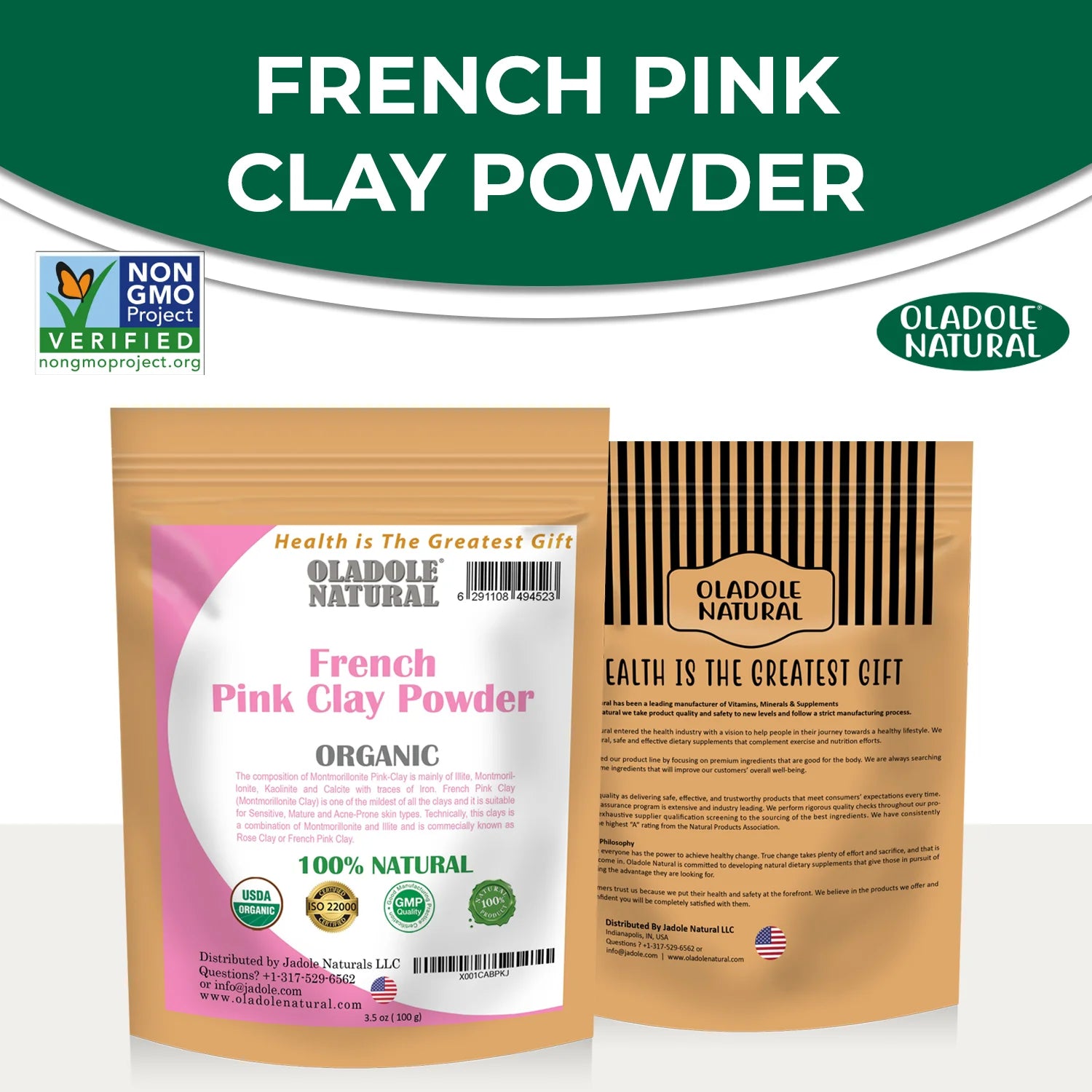French Pink Clay powder 100 g