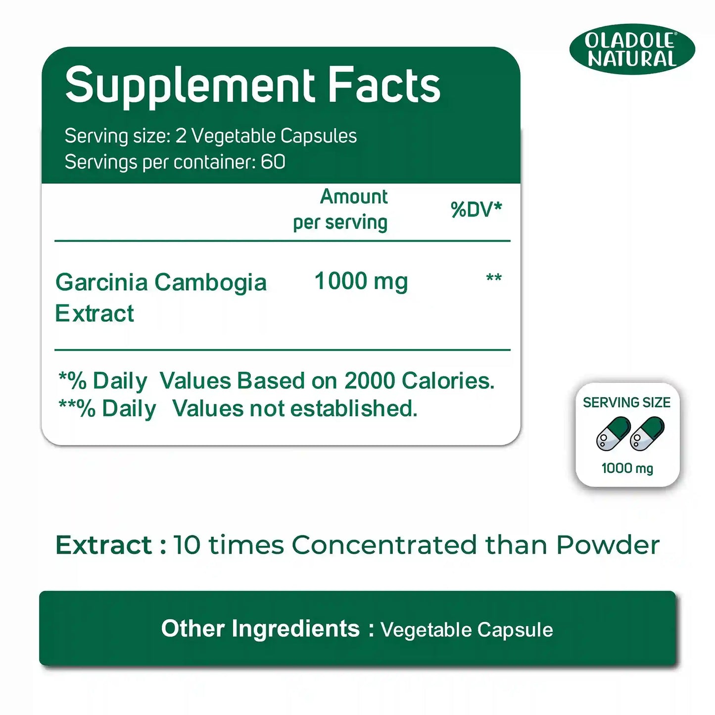 Pure Garcinia Cambogia Extract 1000 mg 