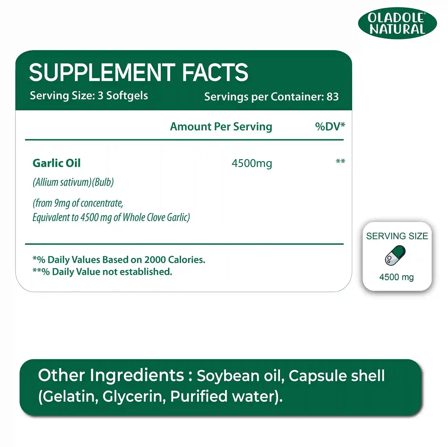 Garlic Oil 4500 Mg