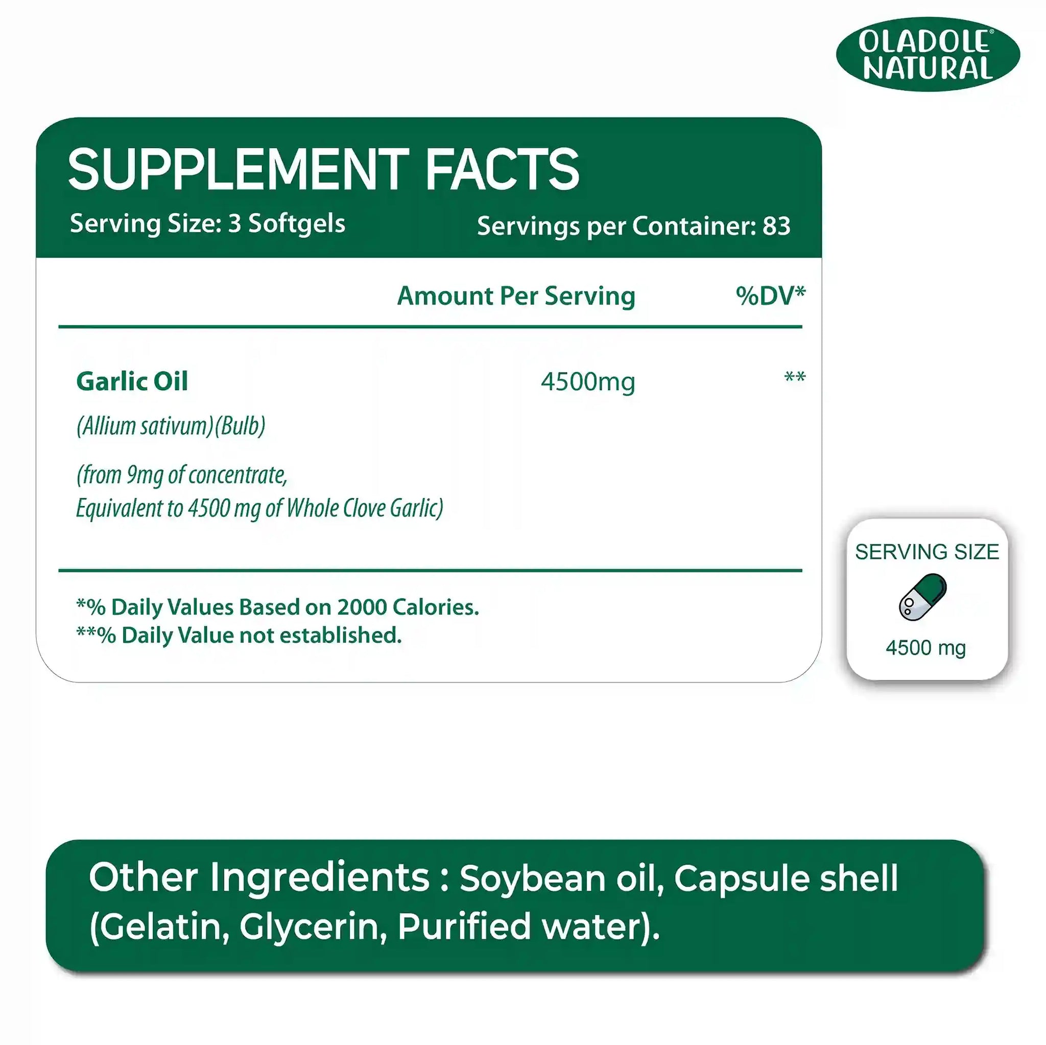 Garlic Oil 4500 Mg