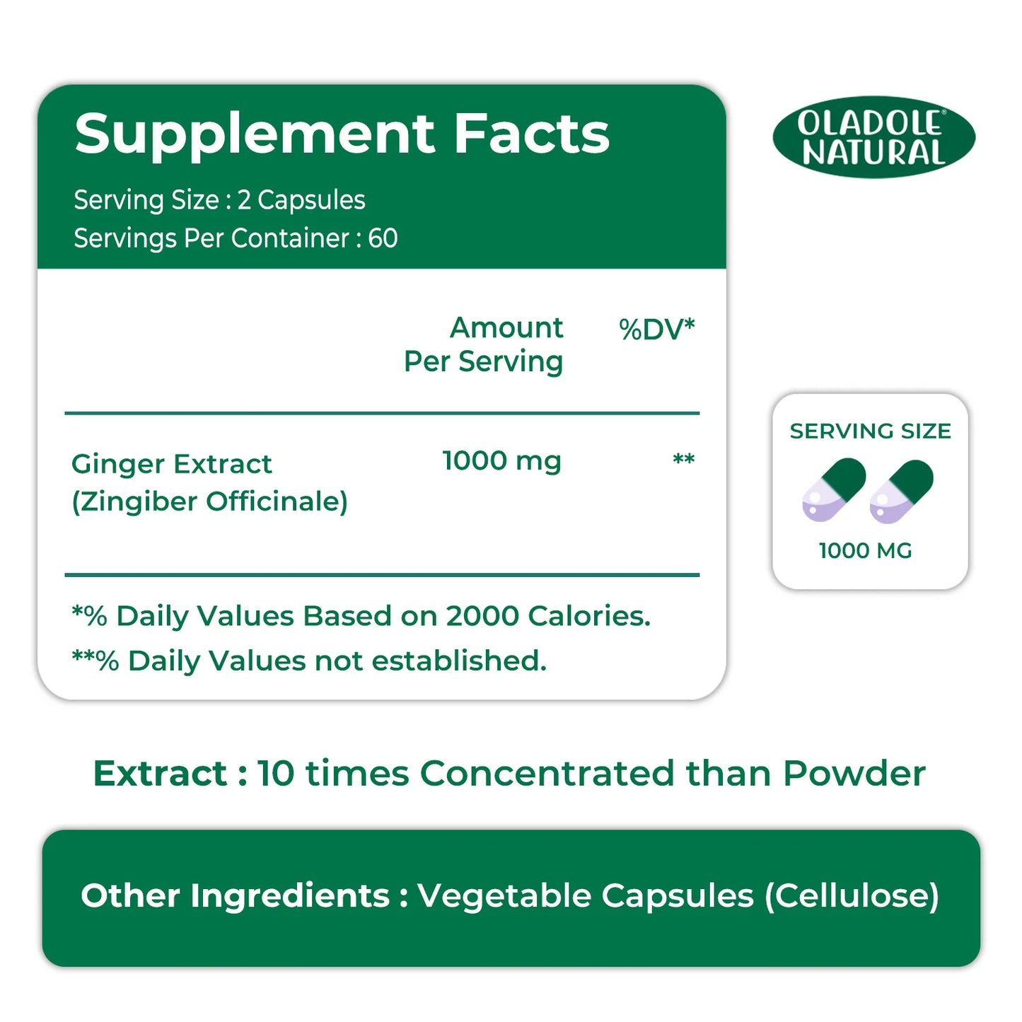 Ginger Root Extract Supplement 1000 mg