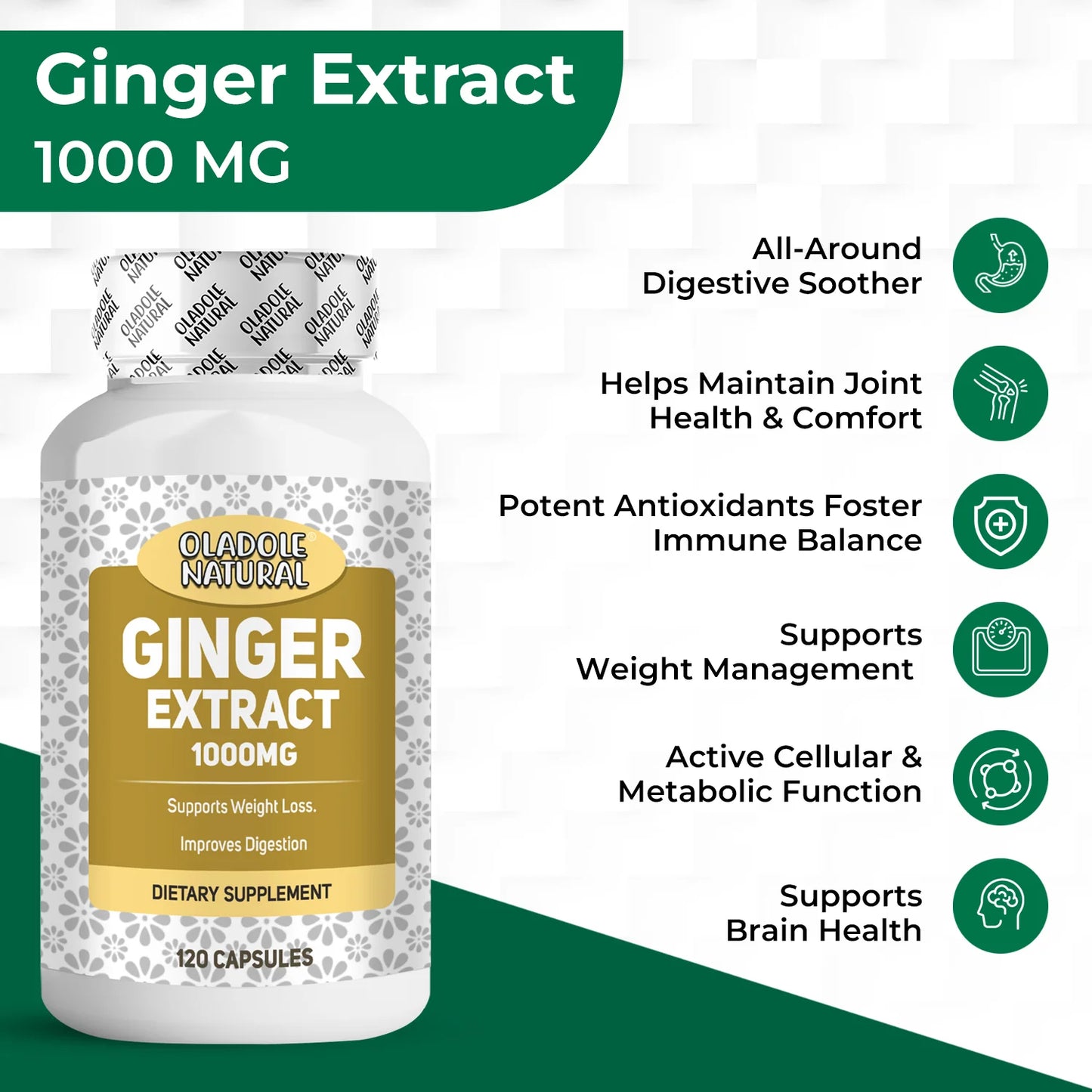 Ginger Root Extract Supplement 1000 mg
