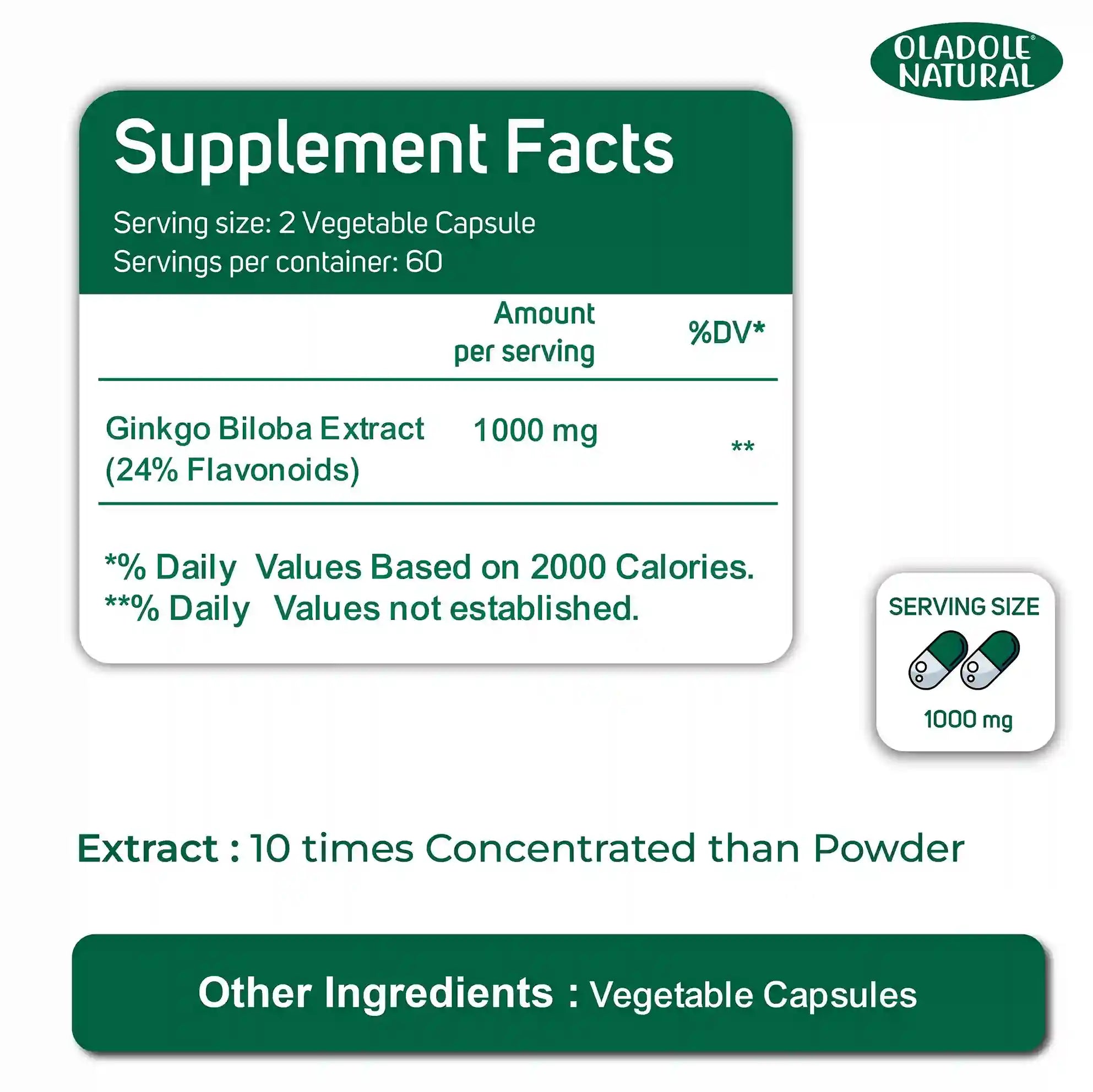 Ginkgo Biloba 1000 mg