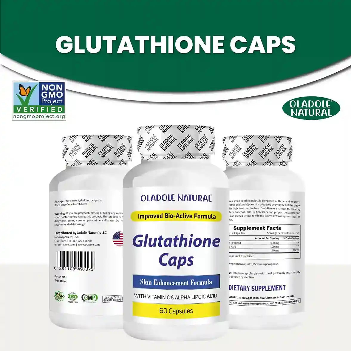 Glutathione Caps with Vitamin C - 60 Capsules