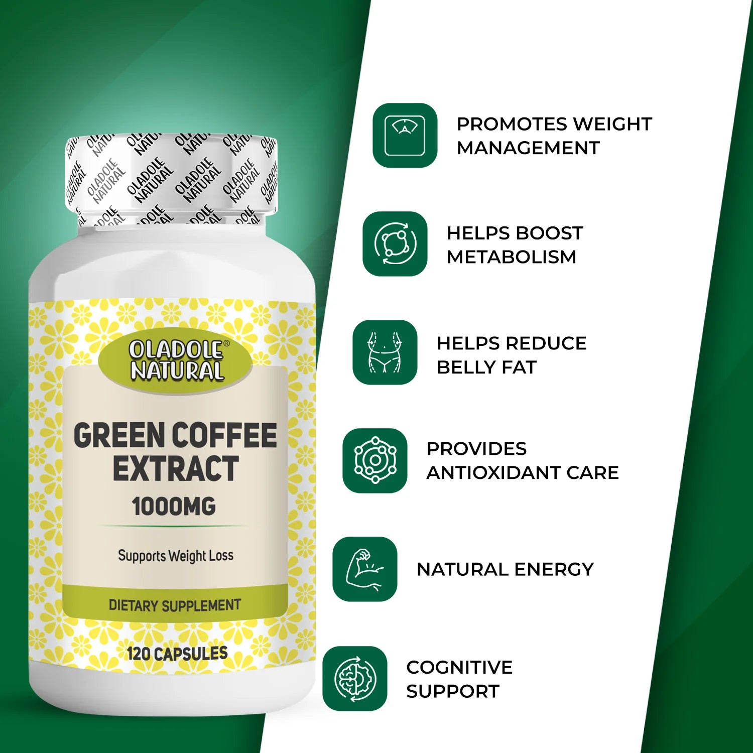 Green Coffee Bean Extract 1000 mg  
