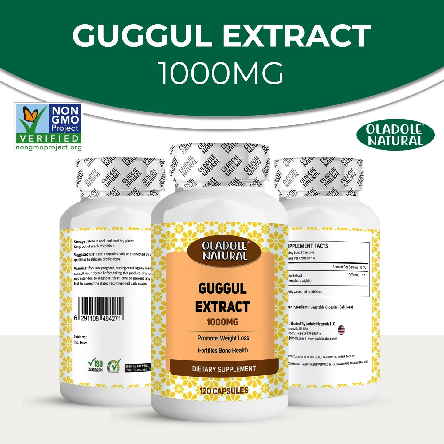 Guggul Extract 1000mg - 120 Capsules