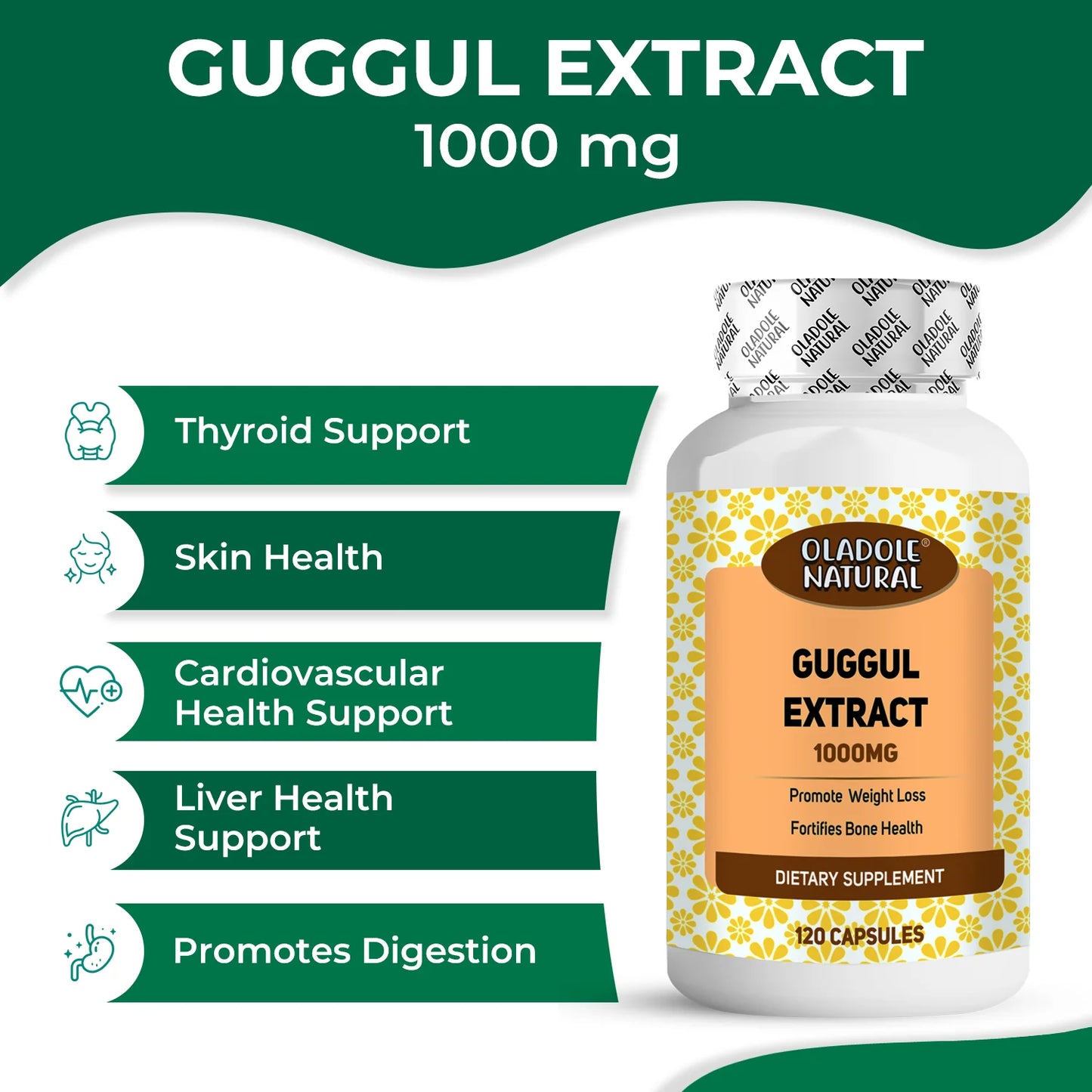 Guggul Extract 1000mg - 120 Capsules