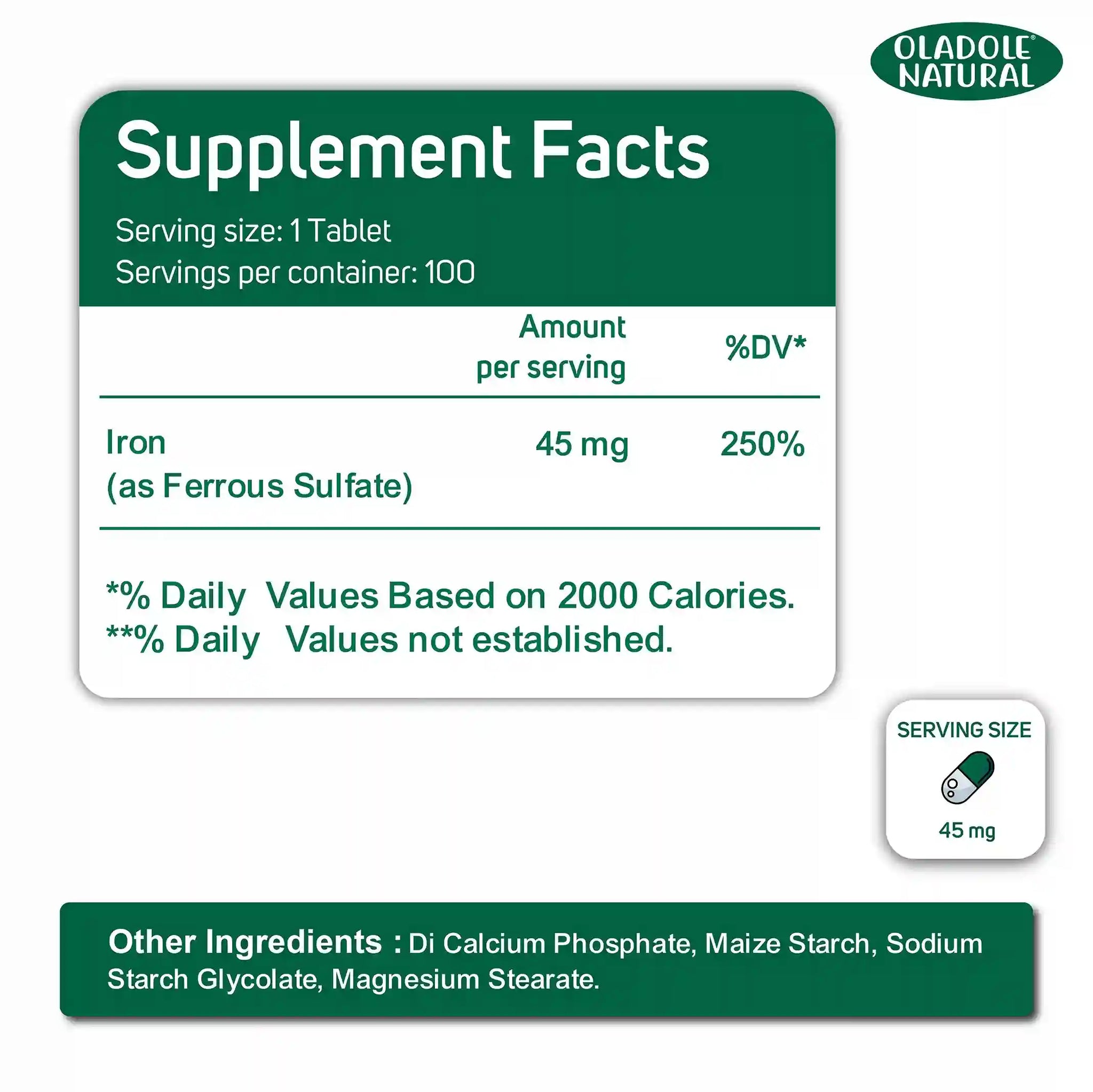 Iron Supplement 45 mg