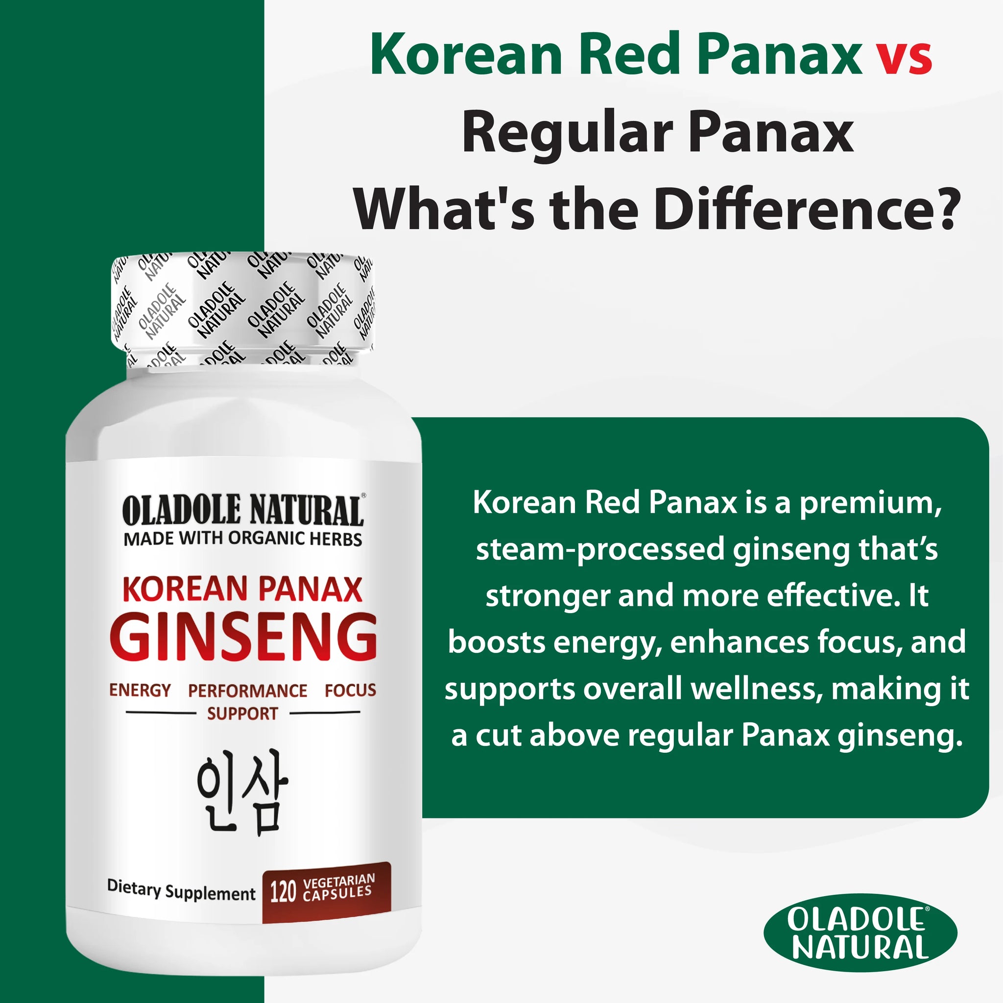 Korean Red Panax Ginseng 500 mg