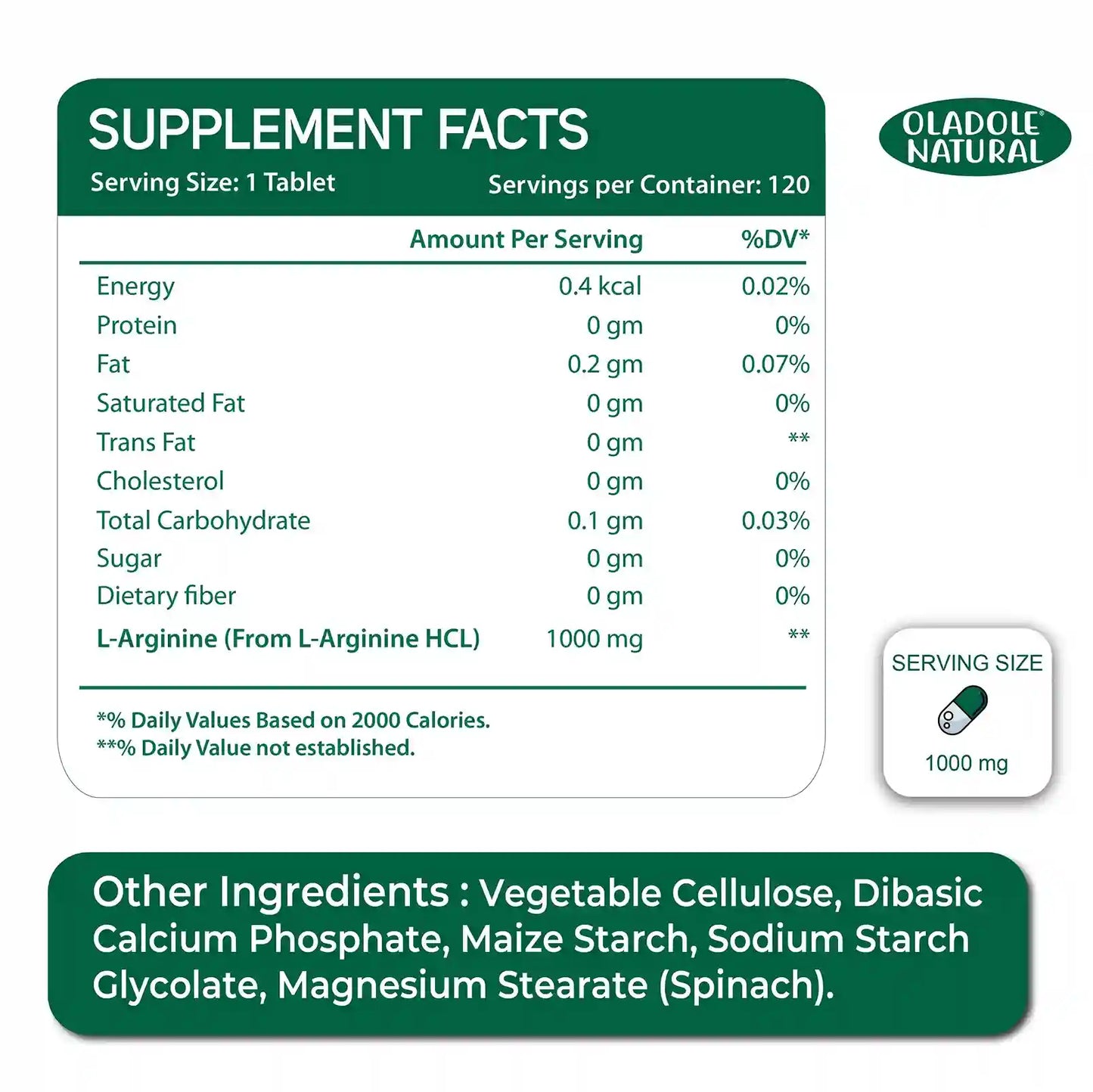Double Strength L-Arginine 1000 mg